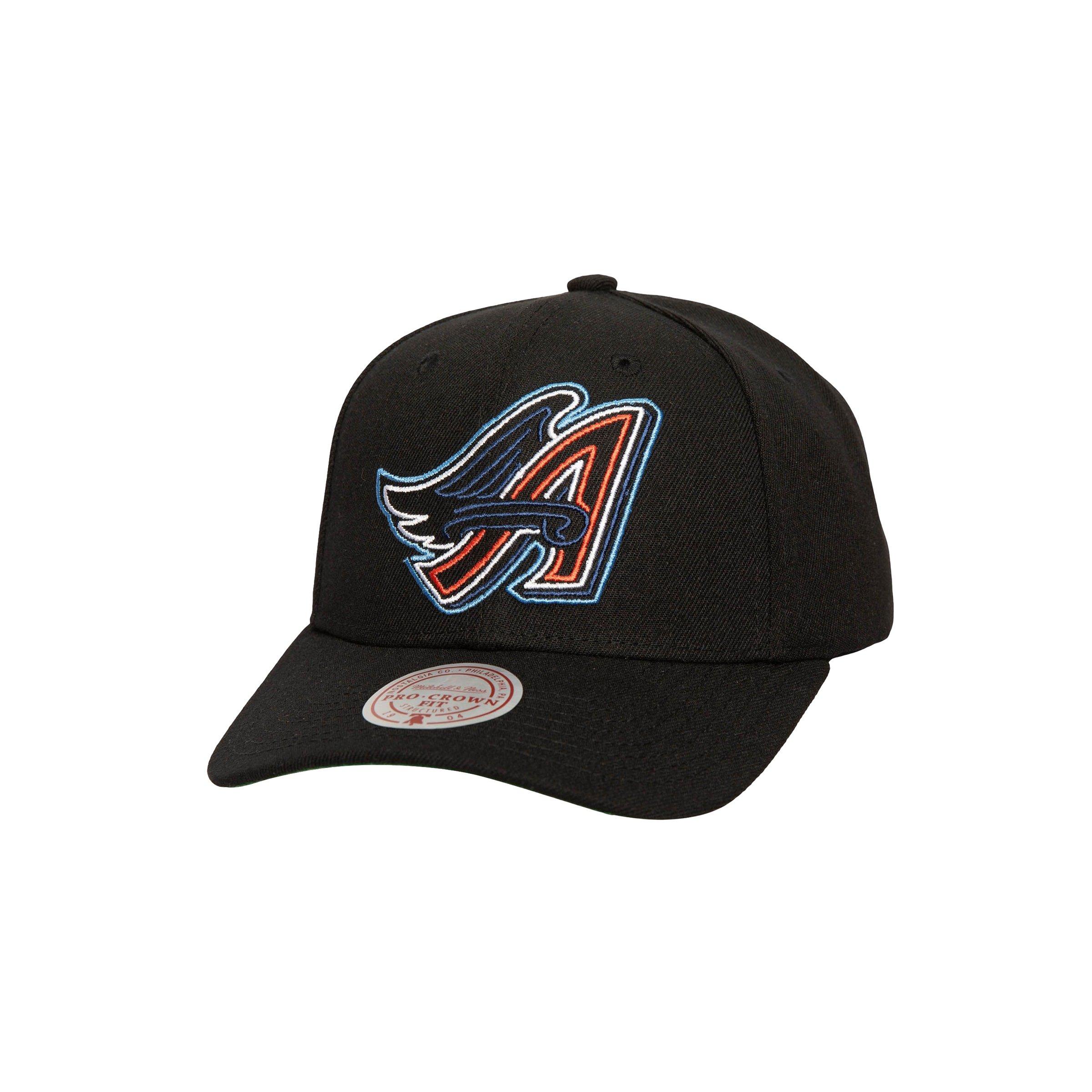 Mitchell & Ness Los Angeles Angels Neon Logo Snapback-Black - BLACK