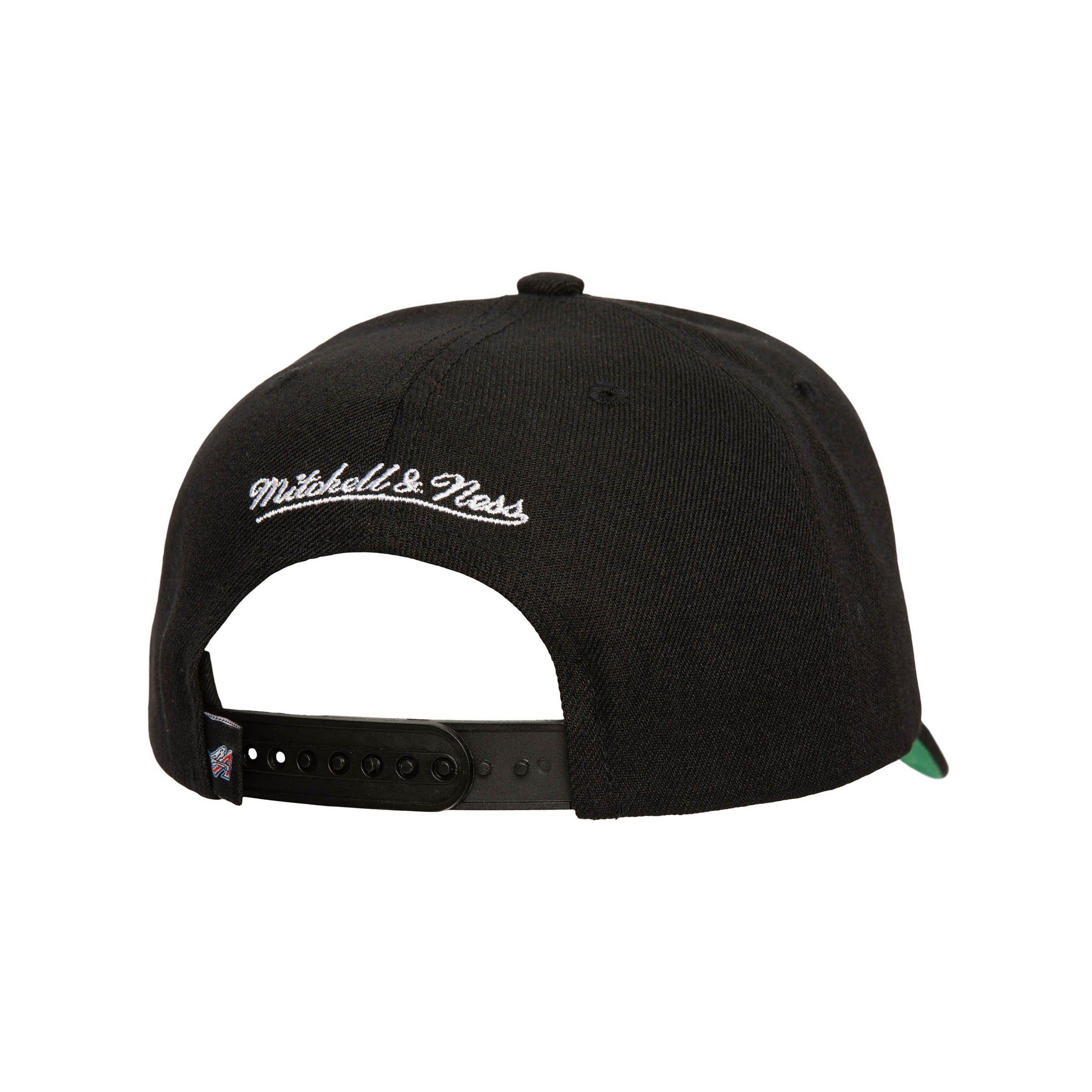 Men's Mitchell & Ness Los Angeles Angels Neon Logo Snapback-Black