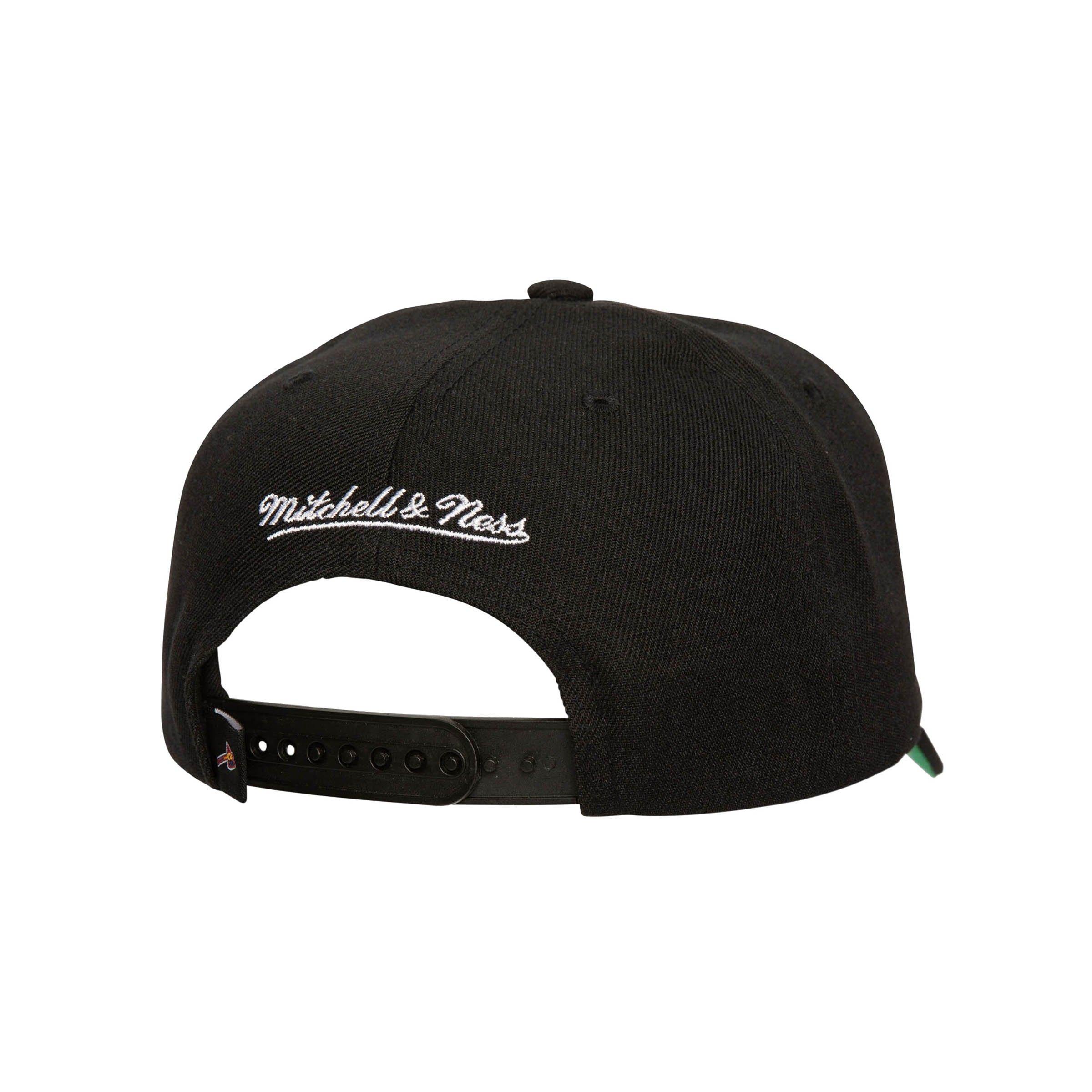 Men's Mitchell & Ness Atlanta Braves Neon Logo Snapback-Black