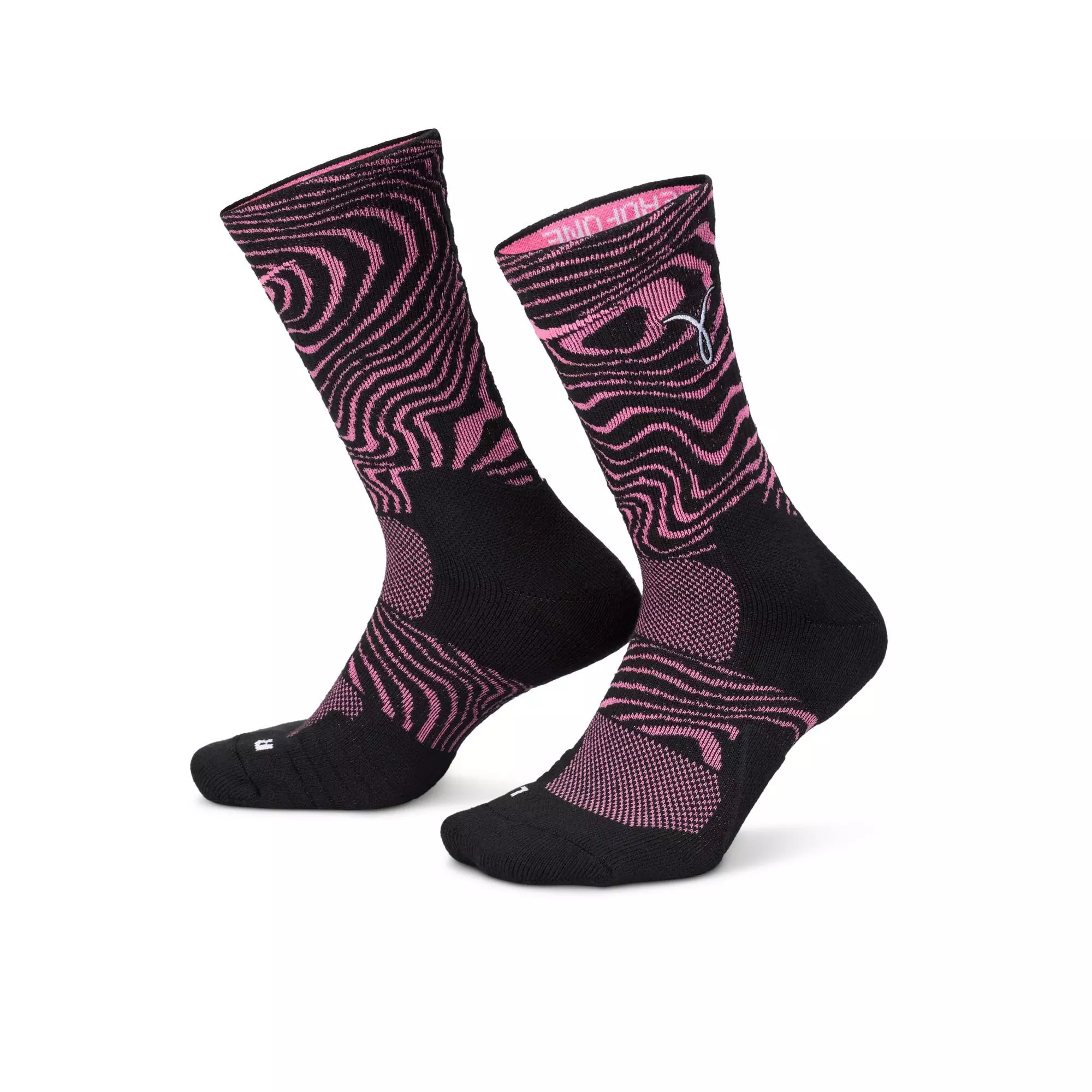 Nike Elite Kay Yow Basketball Crew Socks Hyper Pink/Black