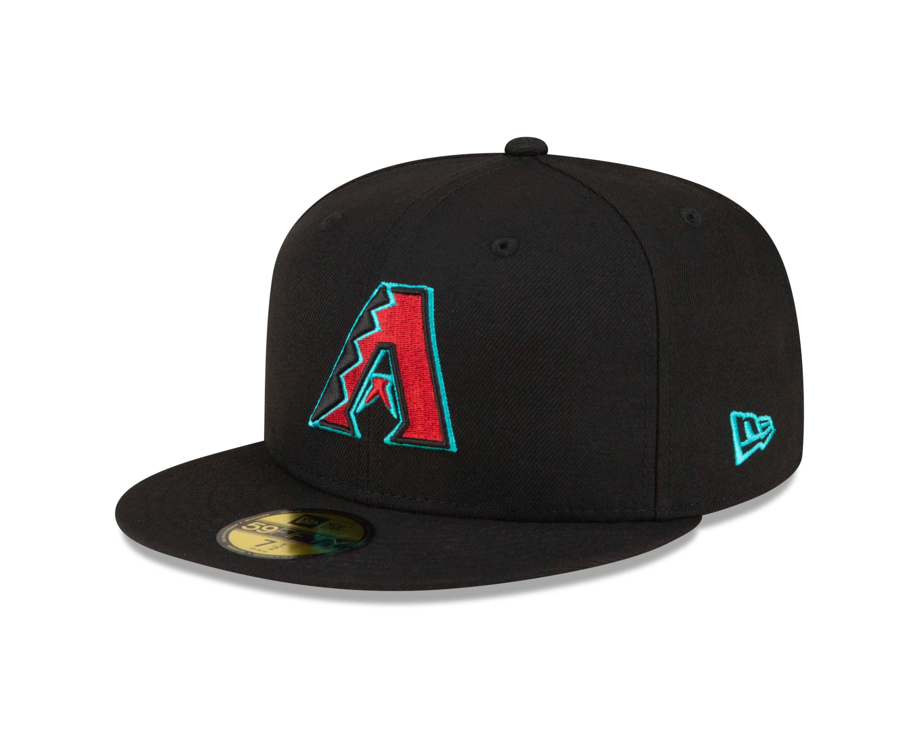 New Era Arizona Diamondbacks 59FIFTY Authentic Collection Fitted Hat - Black - BLACK Thumbnail View 1