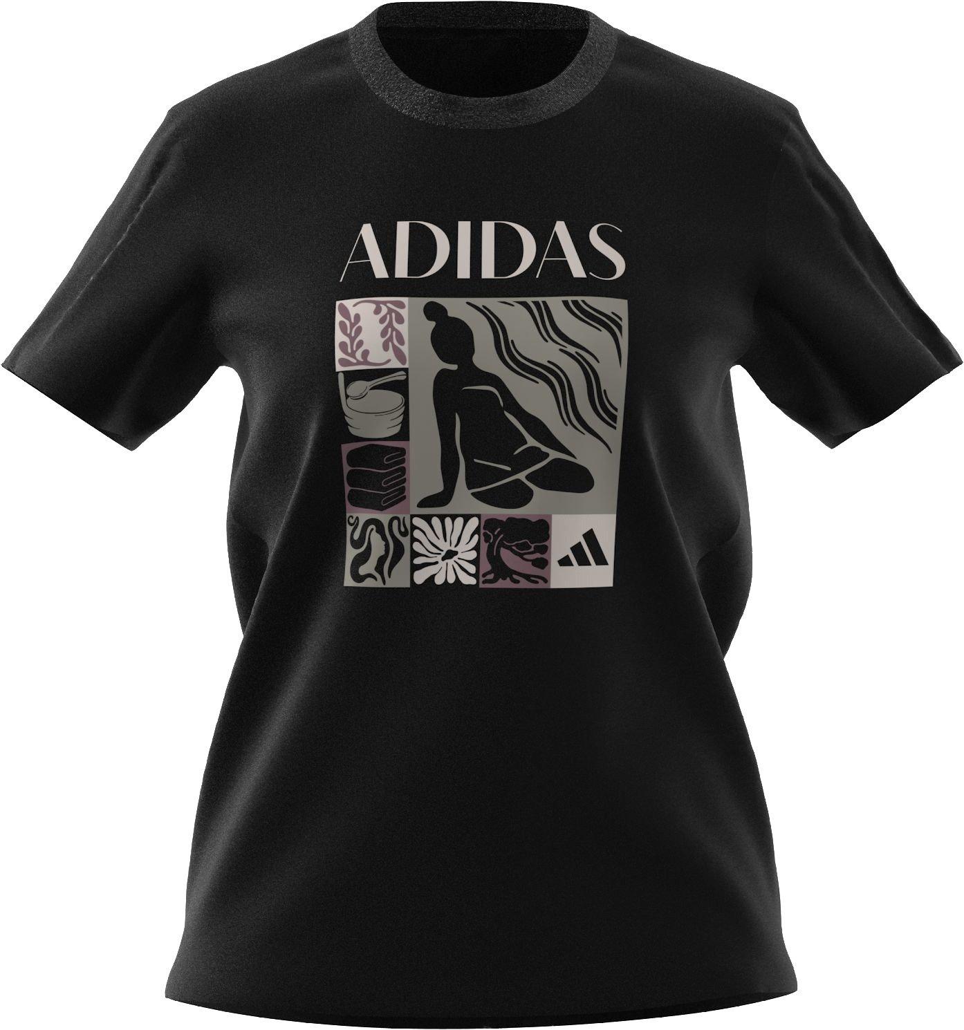 adidas Women's Wellness Icon Tee - Black - BLACK Thumbnail View 1