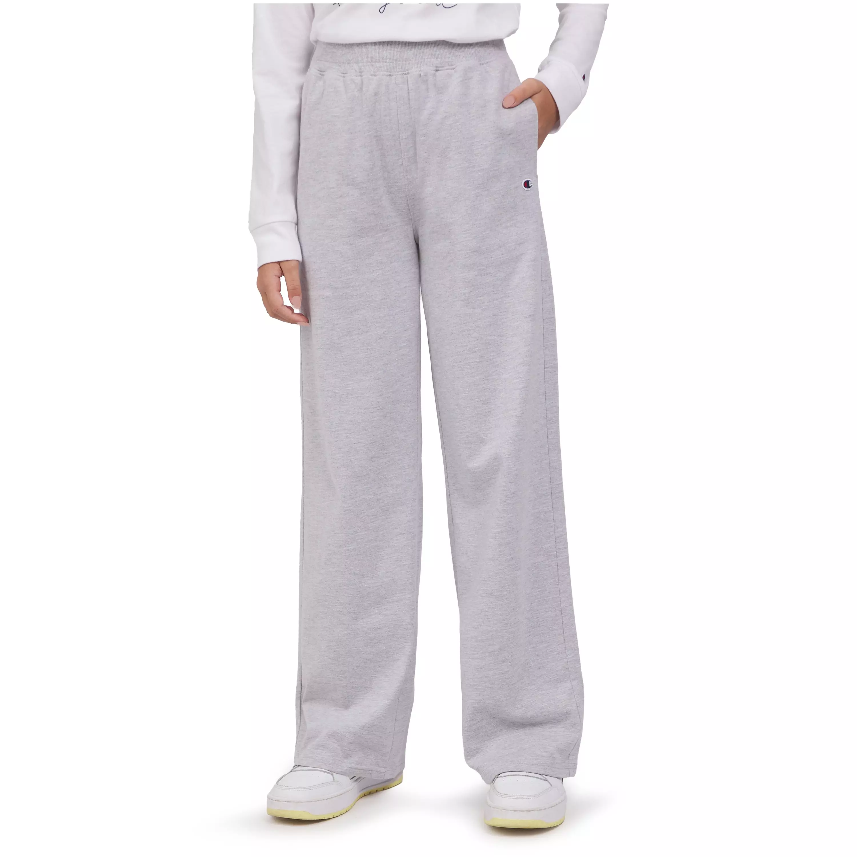 Champion Big Girls' Wide Leg Pants - Grey - GREY