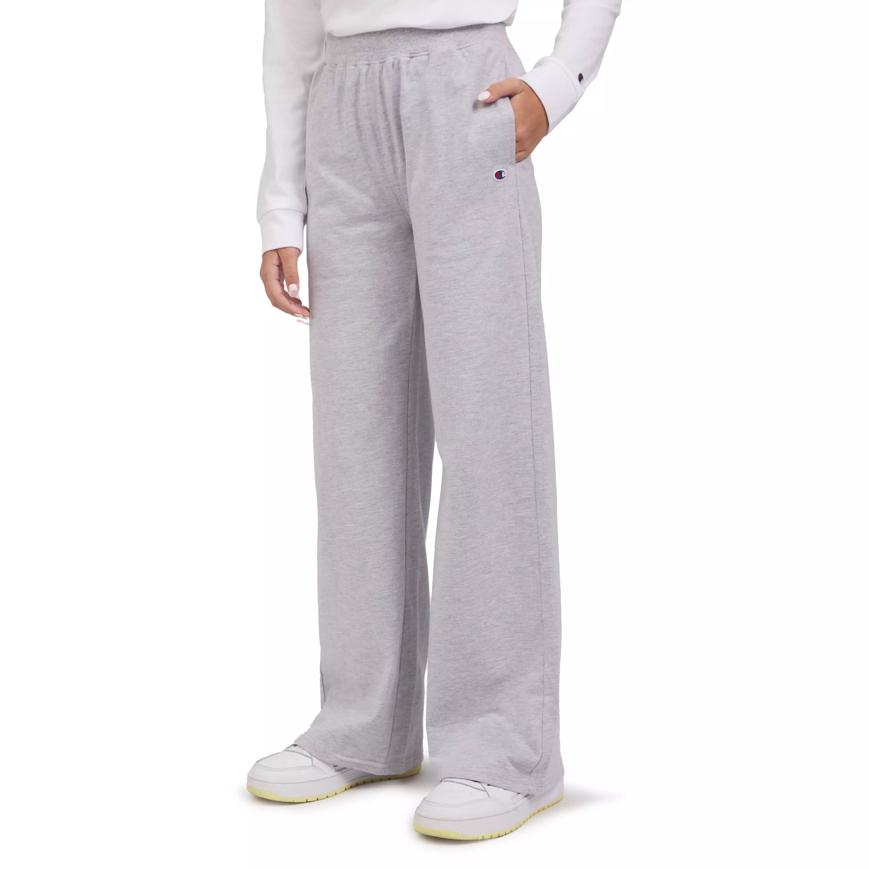 Champion Big Girls' Wide Leg Pants - Grey - GREY
