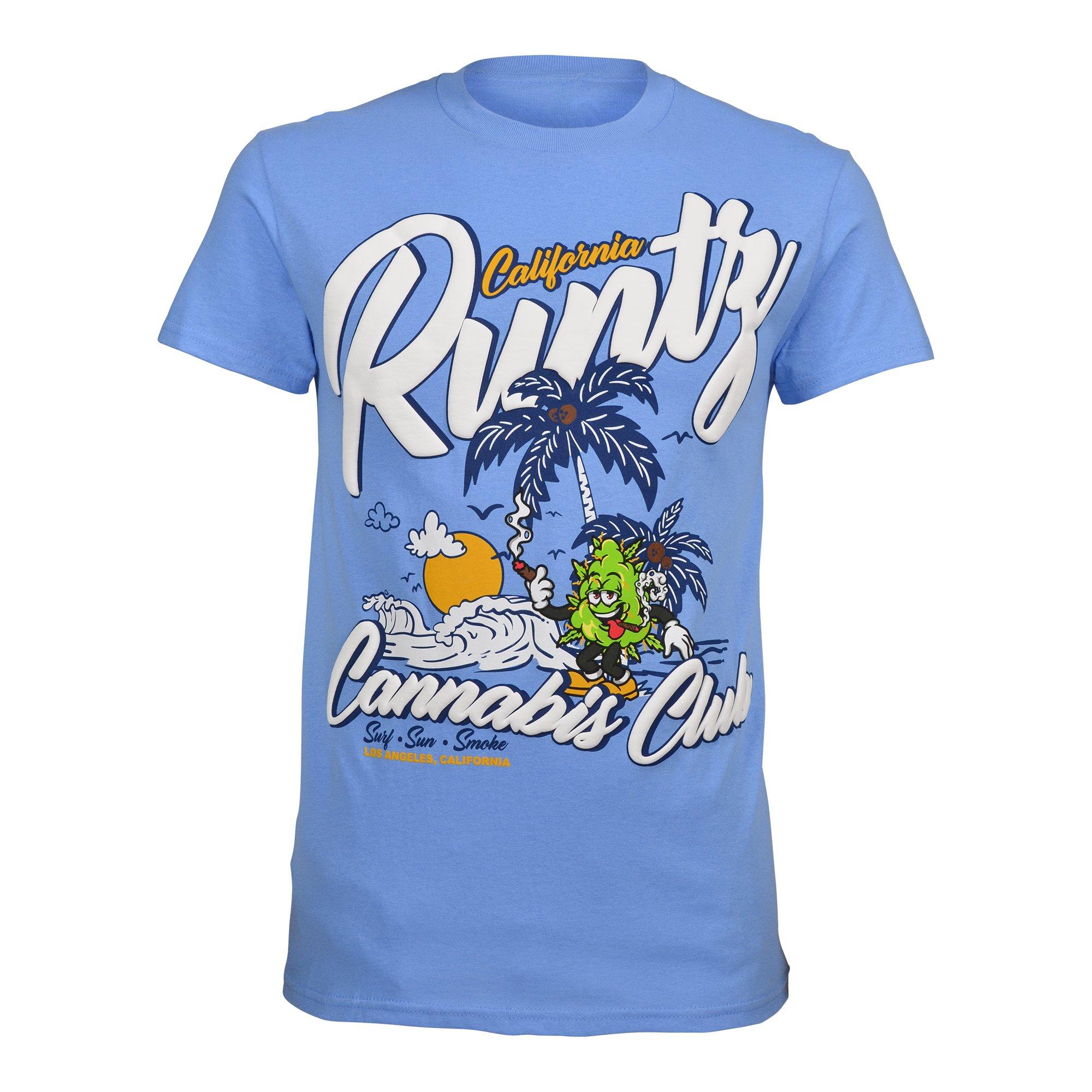 Runtz Men's Smoke Run Surf Tee - Blue - LT BLUE