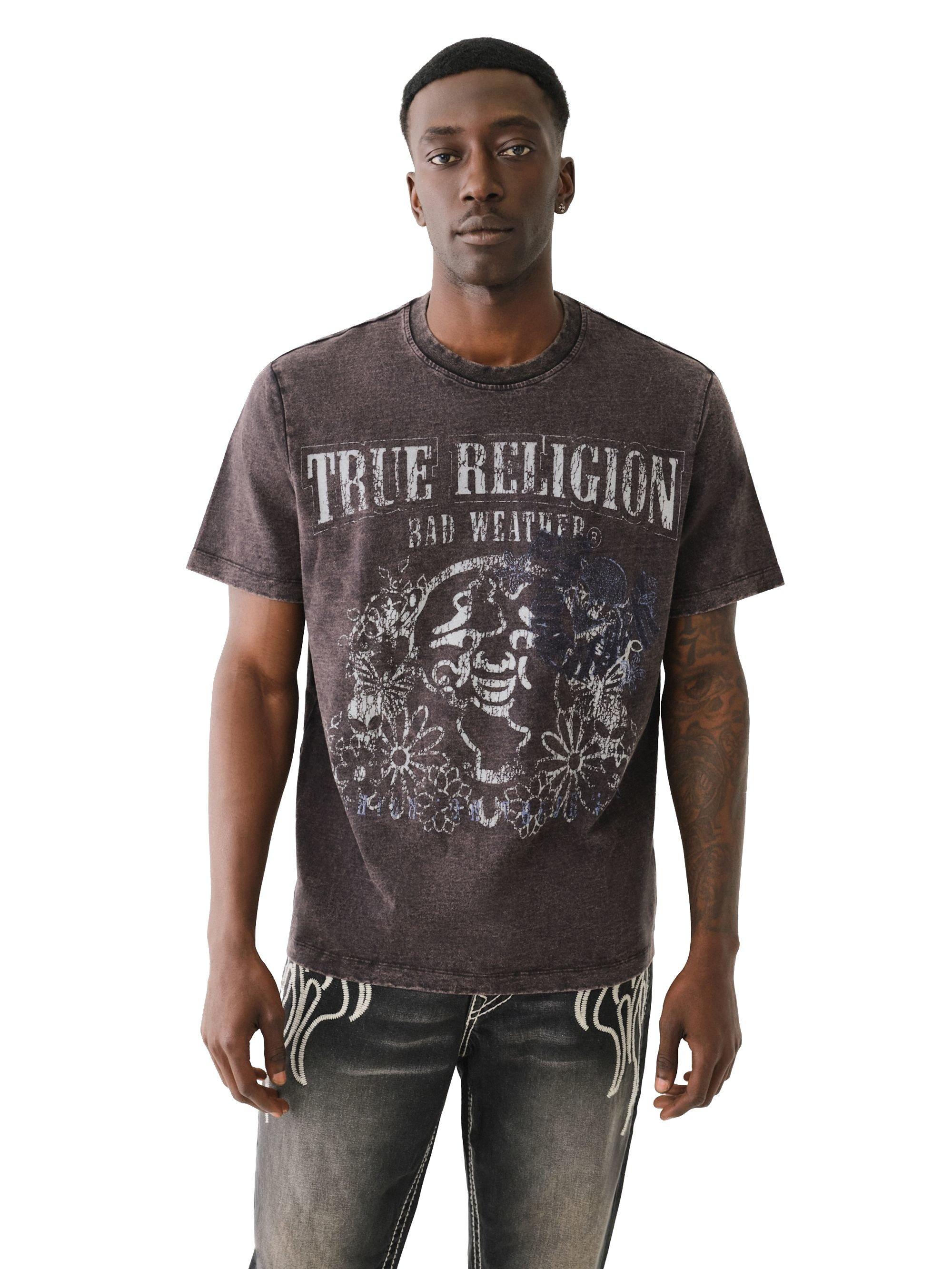 True Religion X Bad Weather Relaxed Hail Haven Men's Black Tee