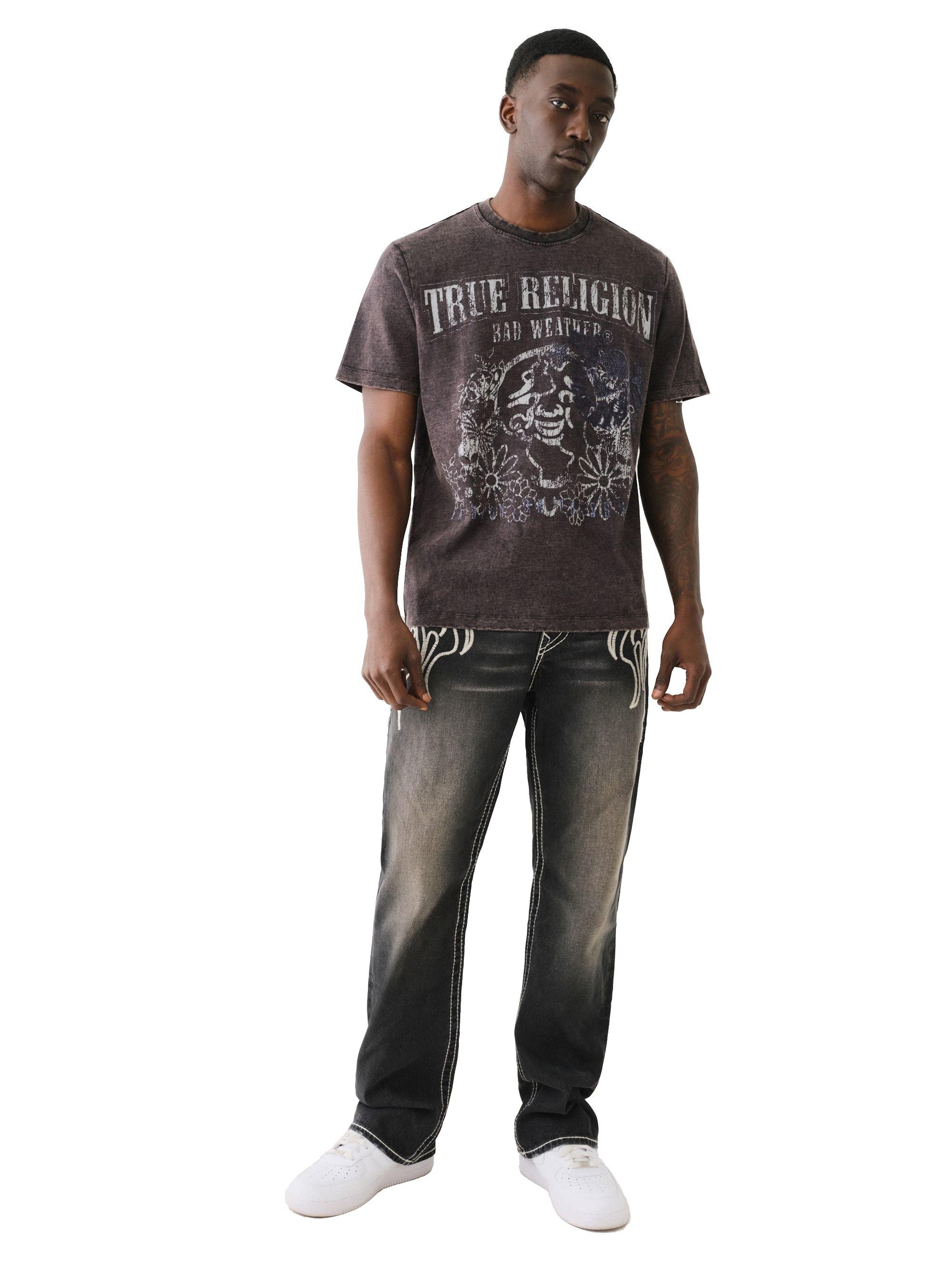 True Religion X Bad Weather Relaxed Hail Haven Men's Black Tee