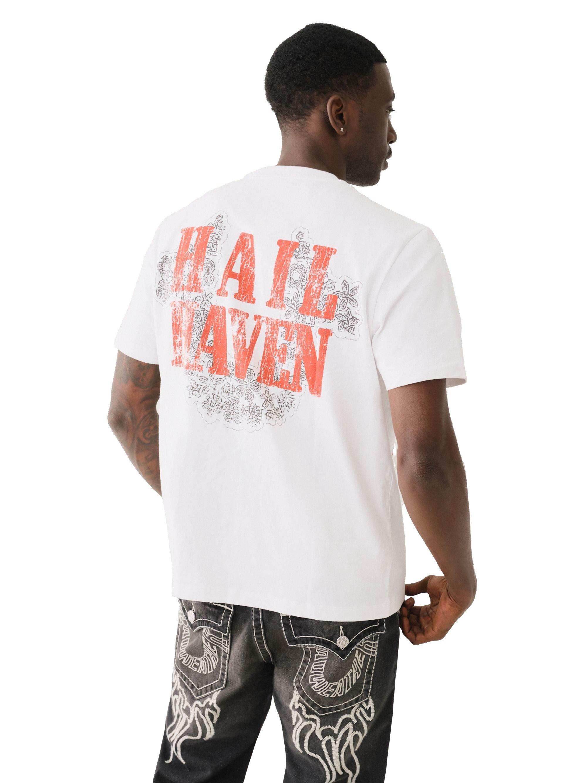 True Religion X Bad Weather Relaxed Hail Haven Men's White Tee