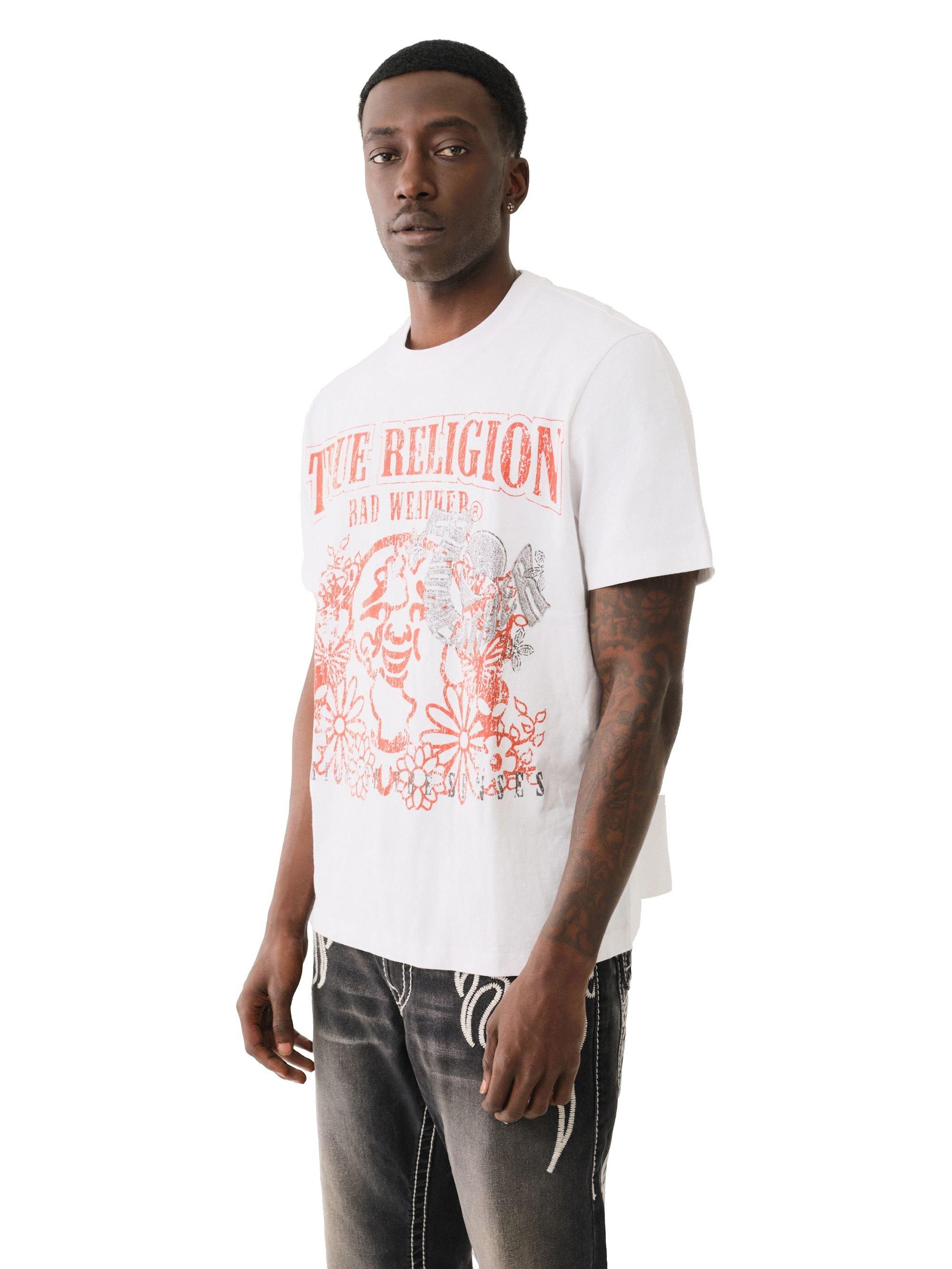 True Religion X Bad Weather Relaxed Hail Haven Men's White Tee