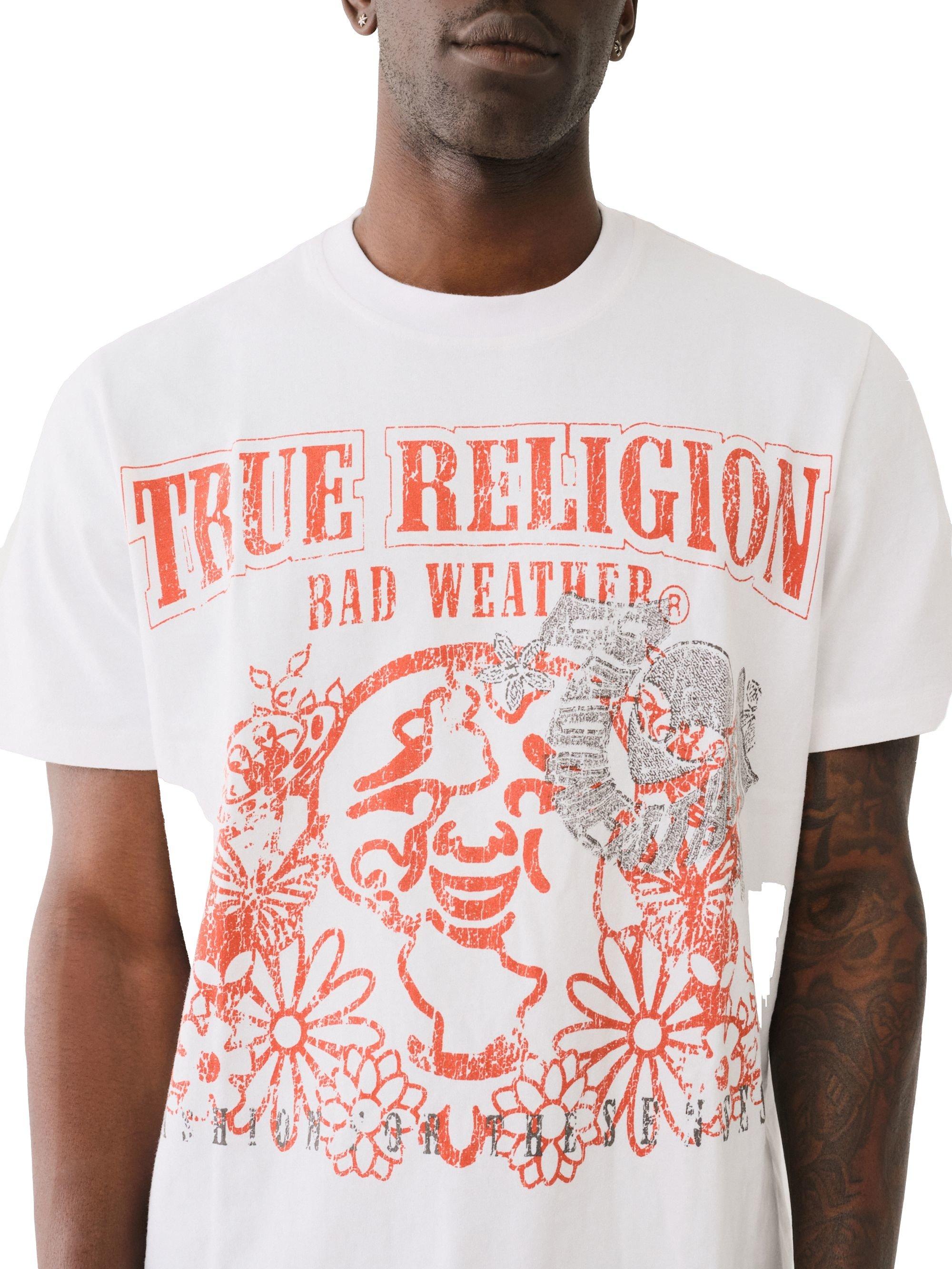 True Religion X Bad Weather Relaxed Hail Haven Men's White Tee