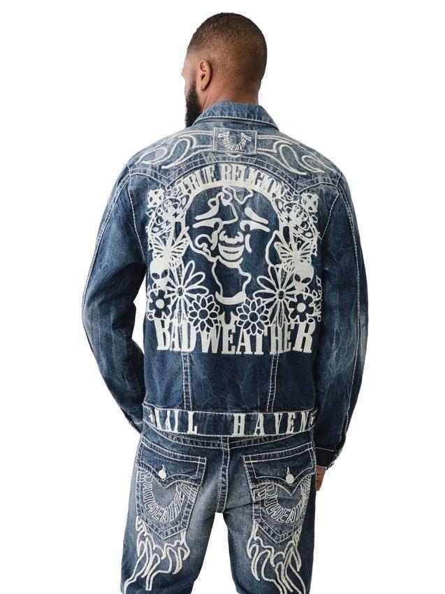 A-63)ジージャン(M)TRUE RELIGION TRUE RELIGION Men's Size L Gray Jean Jacket READ | eBay