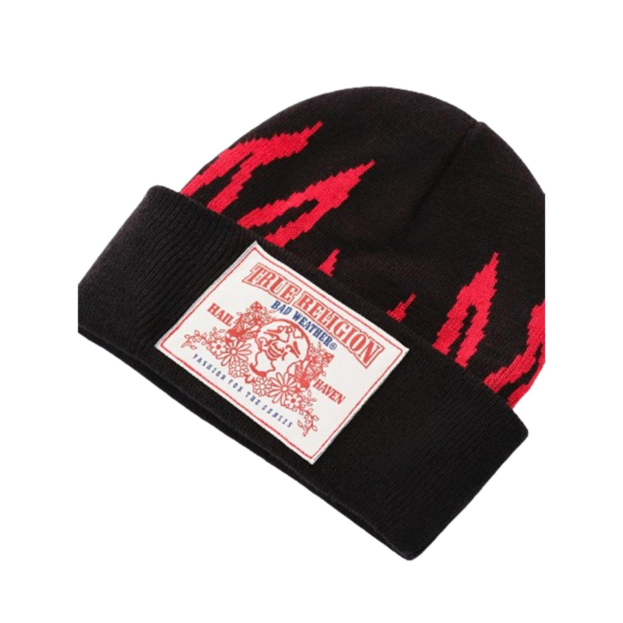 True Religion Logo Patch Beanie