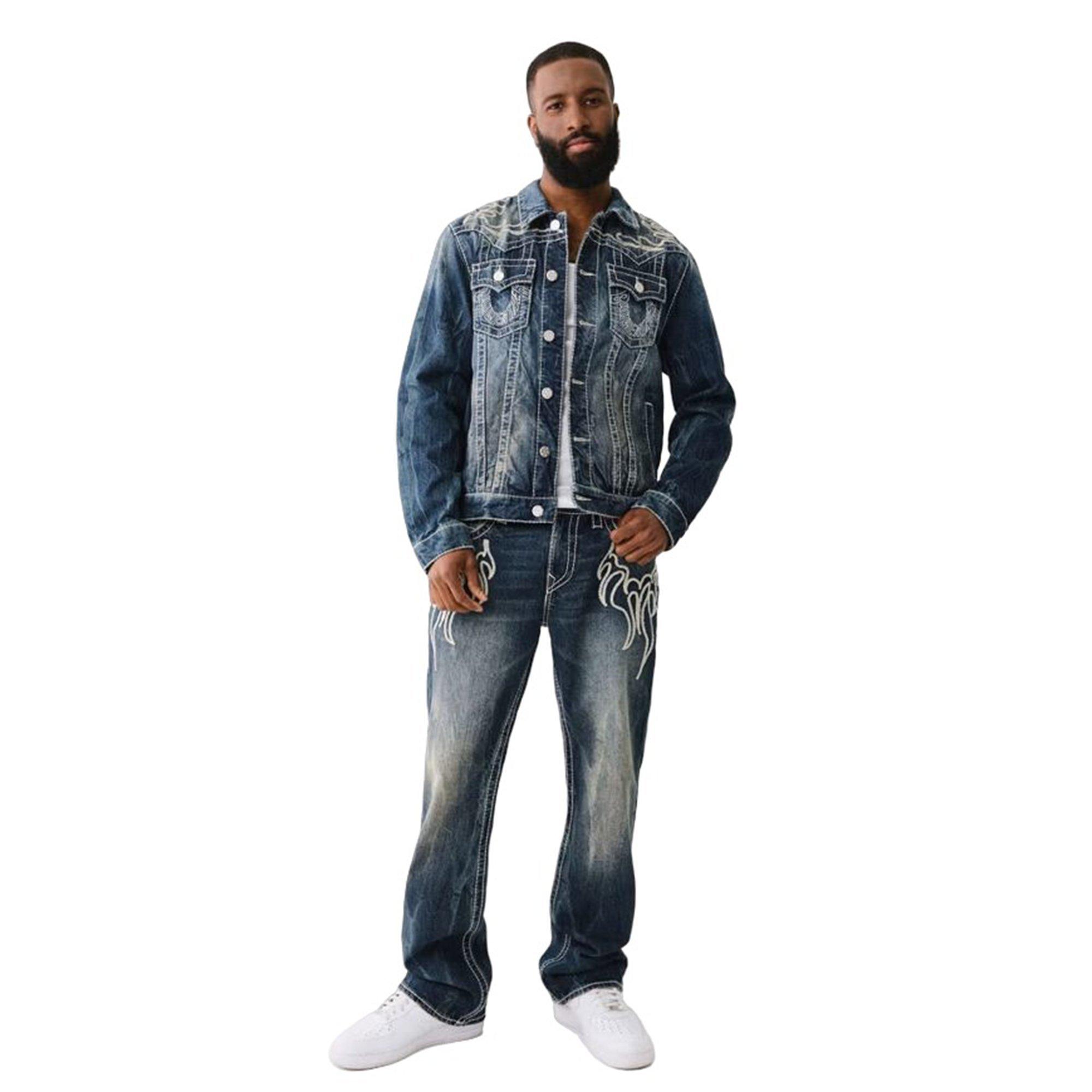 True Religion X Bad Weather Flame Billy Denim Men's Indigo Jeans