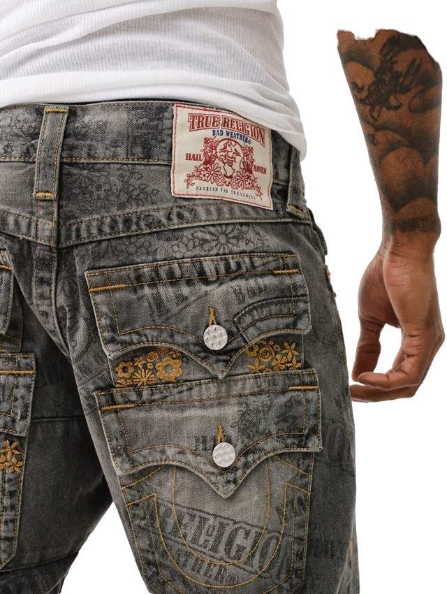パンツ TRUE RELIGION 28x33 dab flexwitme True Religion Jeans Ricky Super T brights Red bartacks