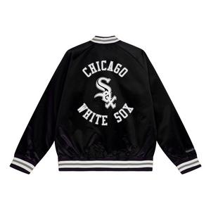 Mitchell & Ness Men's Chicago White Sox Light Weight Satin Jacket-Black
