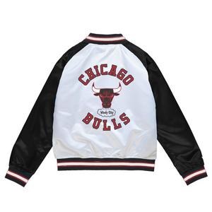 Mitchell & Ness Men's Chicago Bulls Light Weight Satin Jacket-Black