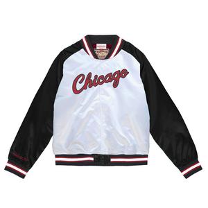Mitchell & Ness Men's Chicago Bulls Light Weight Satin Jacket-Black