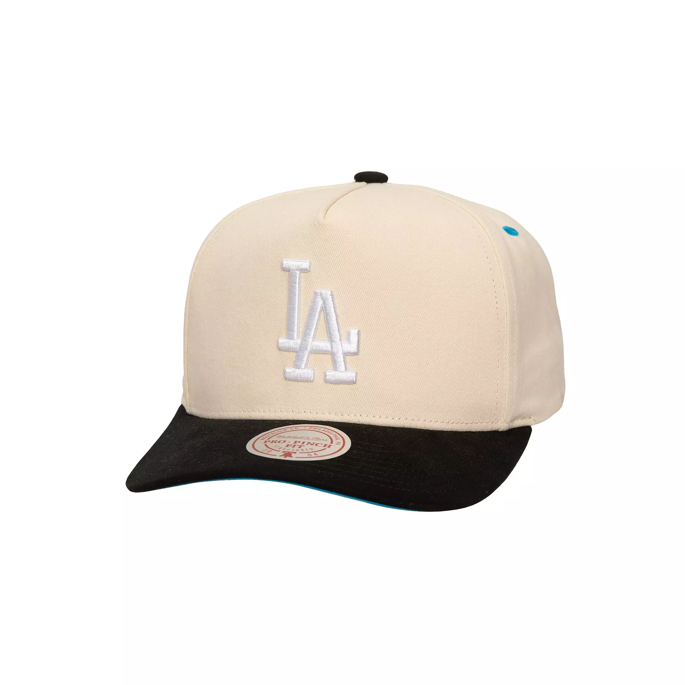 Mitchell & Ness Los Angeles Dodgers Overspray Pro Pinch Snapback-Cream/Black - CREAM
