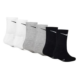Nike Big Kids' Dri-FIT Crew Socks (6 Pack) - Black/White/Grey