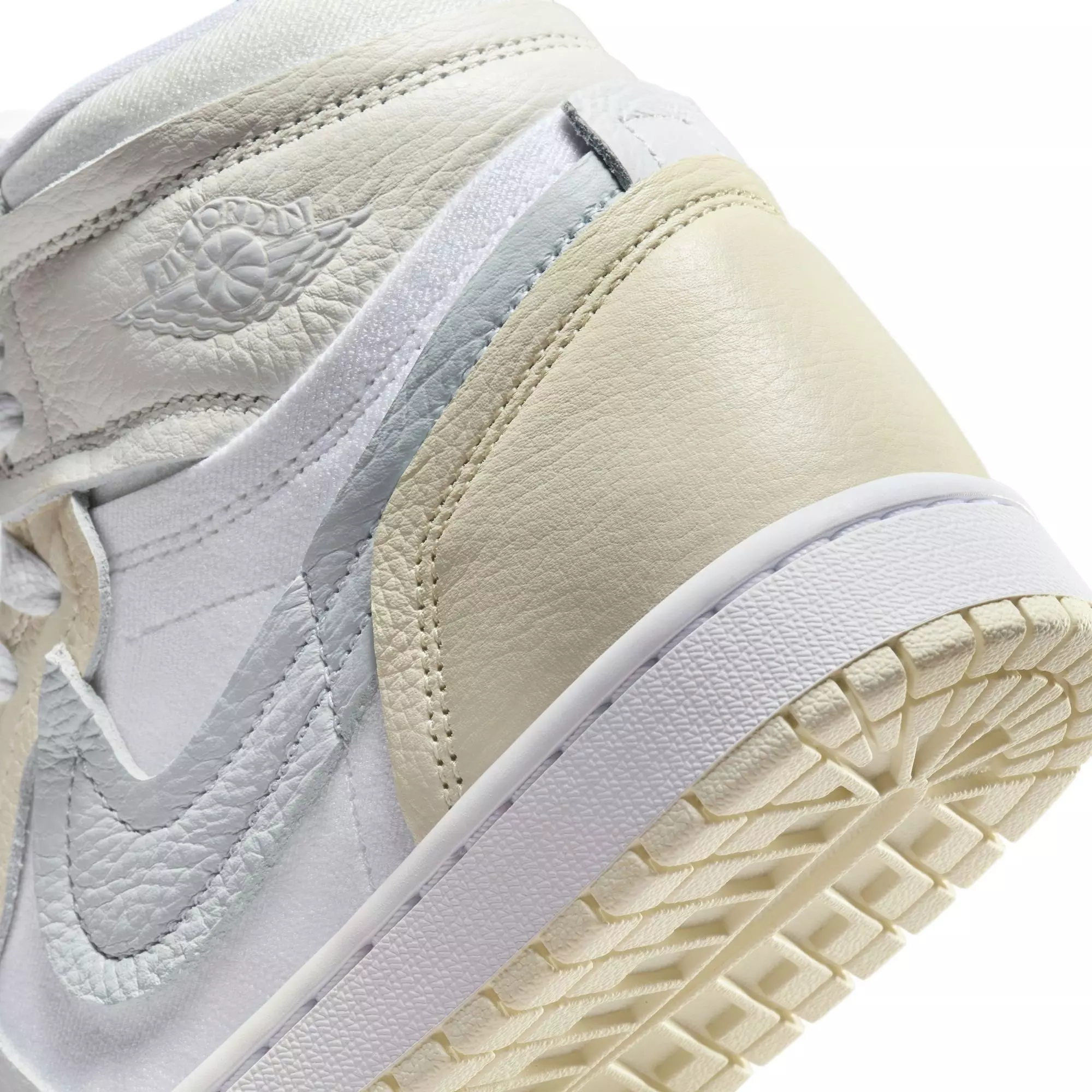 Jordan 1 High Method of Make "White/Pure Platinum/Sail/Coconut Milk" Women's Shoe - WHITE/SILVER