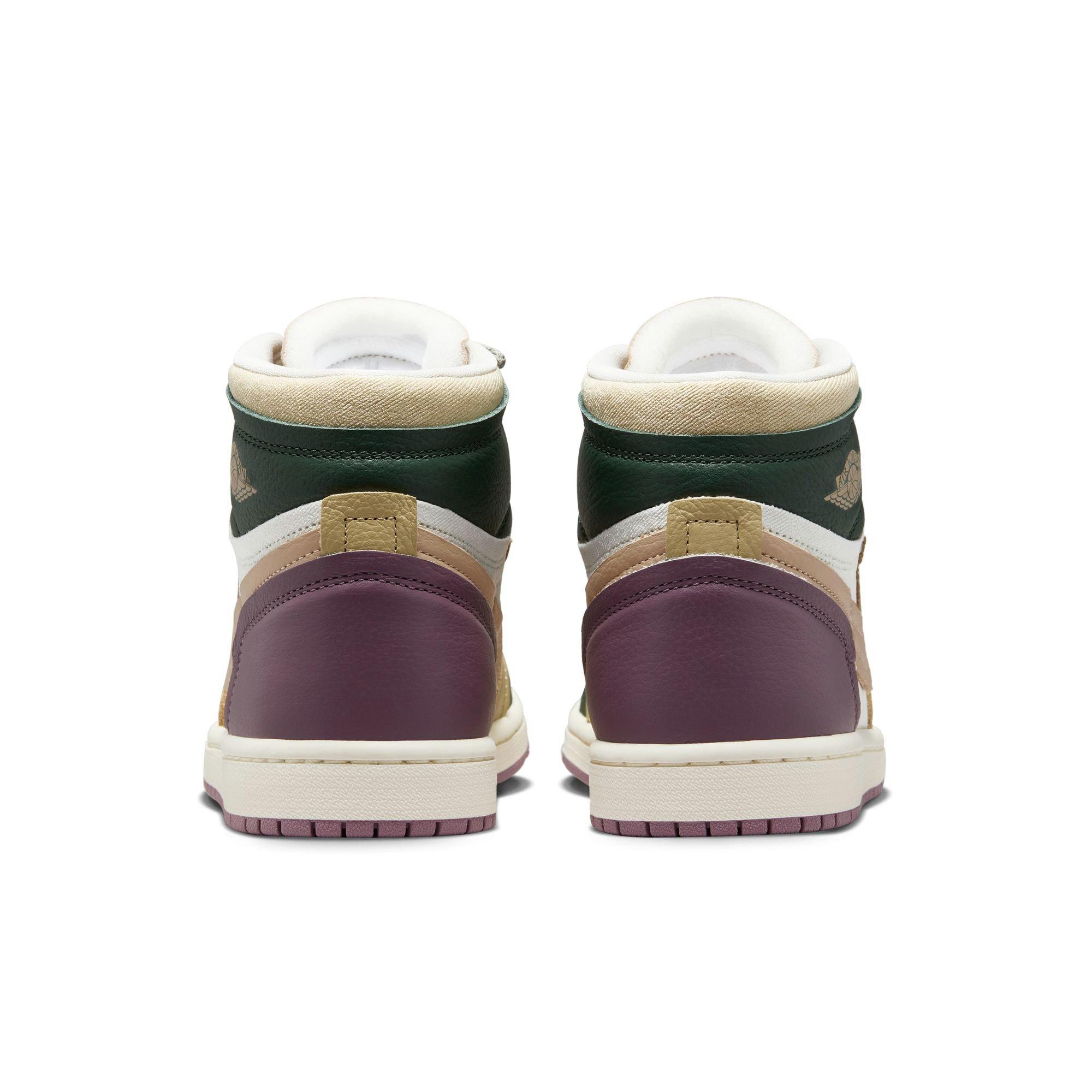 Jordan 1 High Method of Make "Galactic Jade/Desert/Sail/Sky J Mauve" Women's Shoe - GREEN/TAN Thumbnail View 6