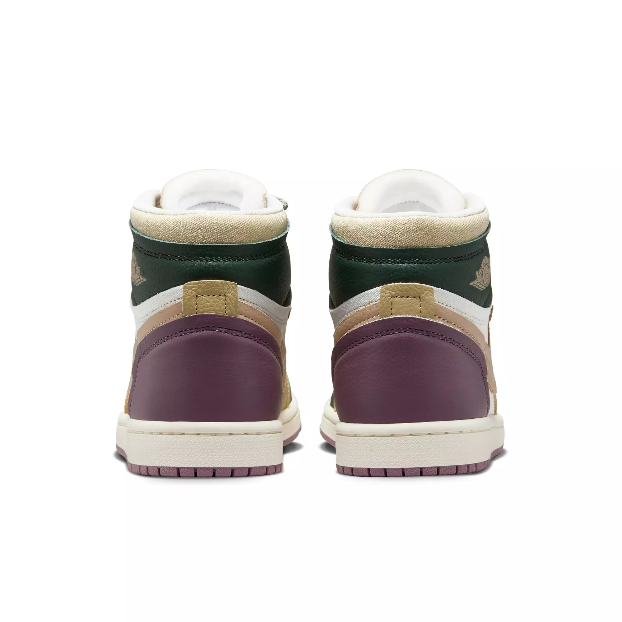 Jordan 1 High Method of Make "Galactic Jade/Desert/Sail/Sky J Mauve" Women's Shoe - GREEN/TAN