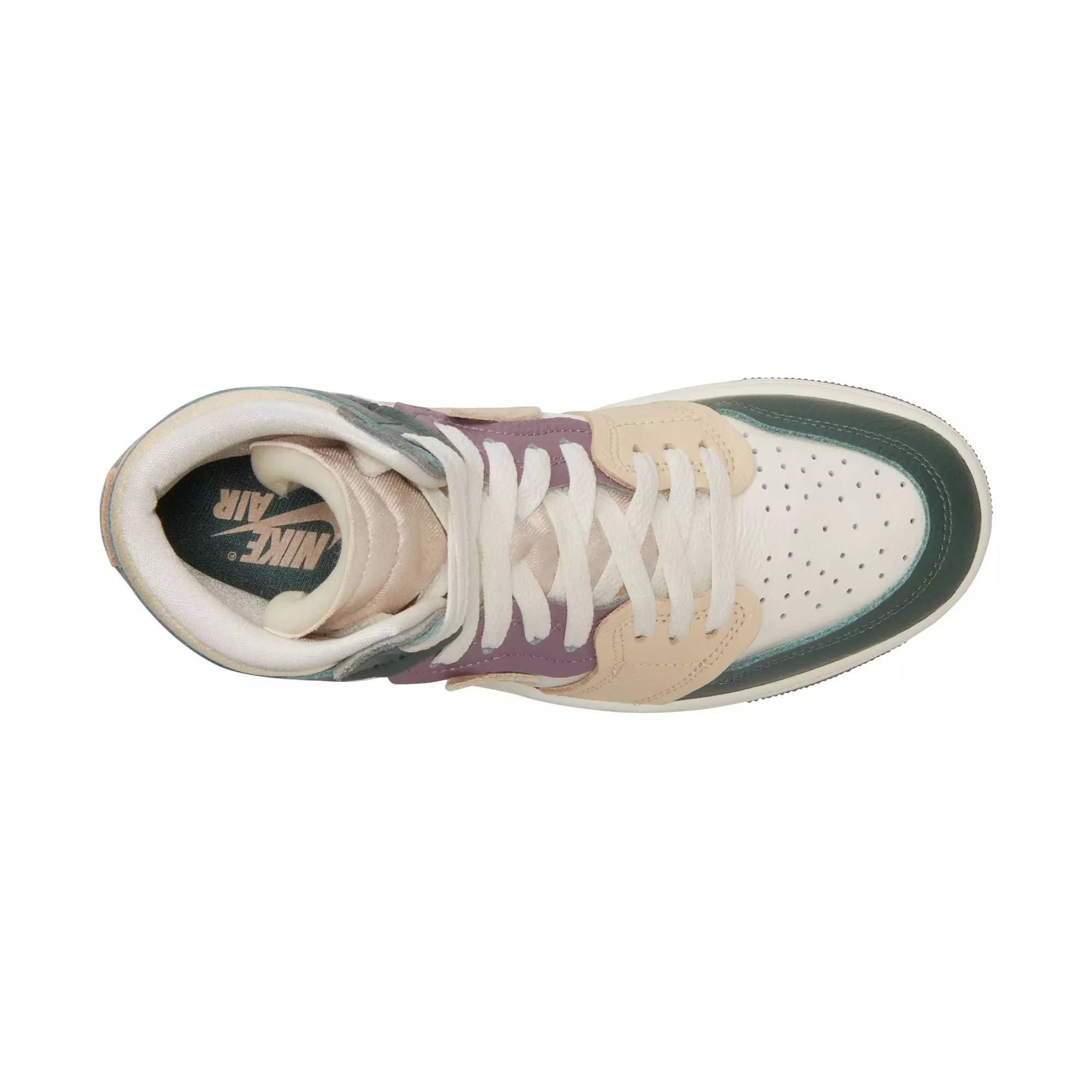 Jordan 1 High Method of Make "Galactic Jade/Desert/Sail/Sky J Mauve" Women's Shoe - GREEN/TAN