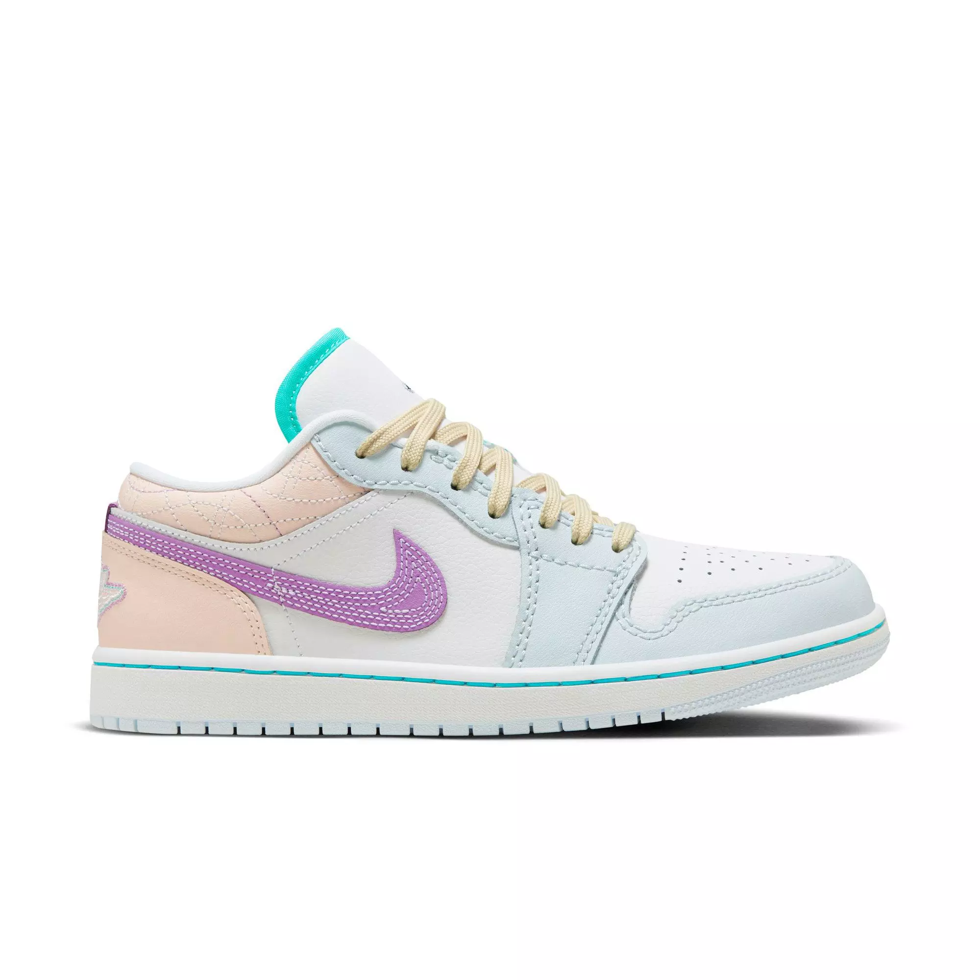 Jordan 1 Low SE "White/Rush Fuchsia/White/Blue Tint" Women's Shoe - WHITE/PINK