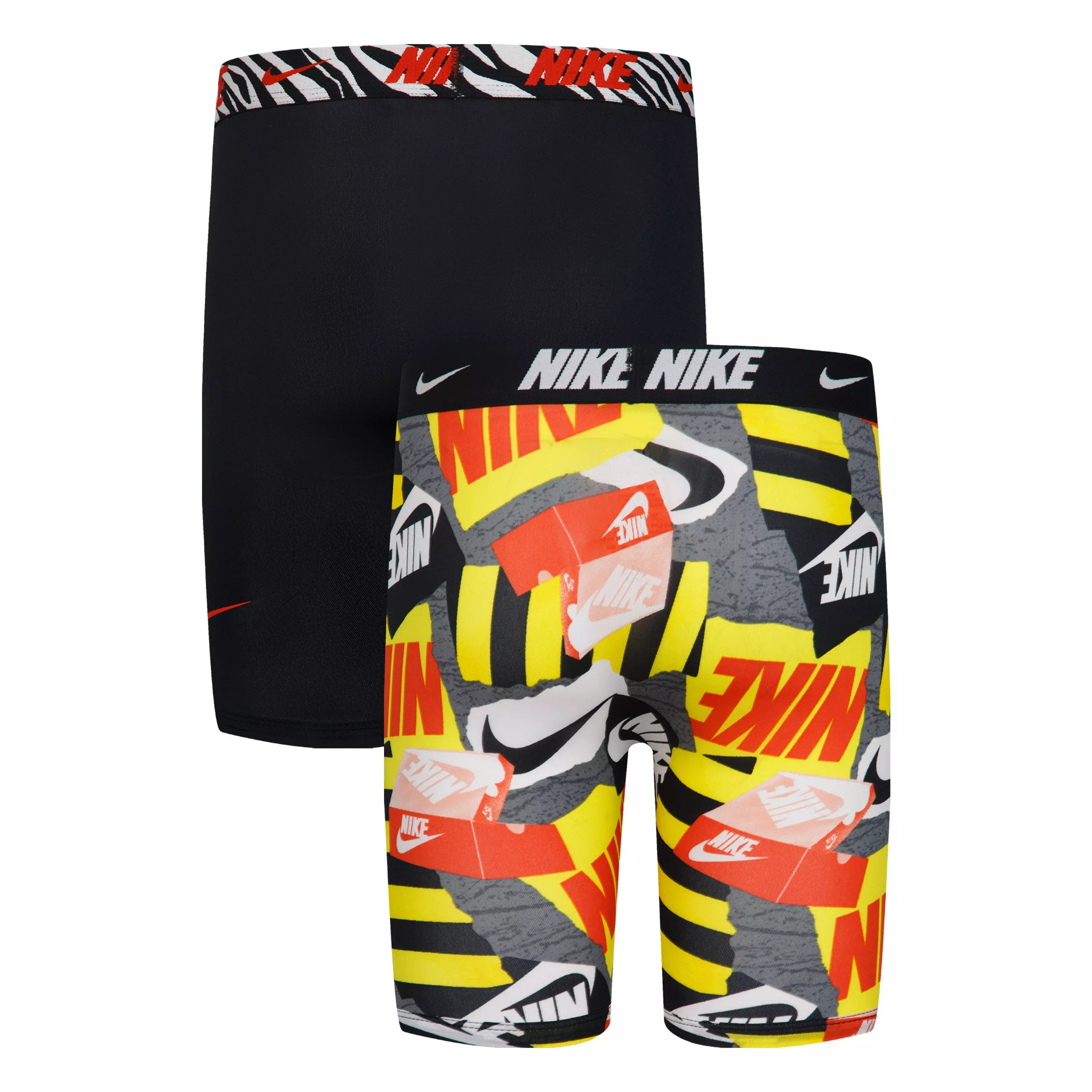 Nike Big Boys' Dri-FIT Printed Underwear-2PK - WHITE