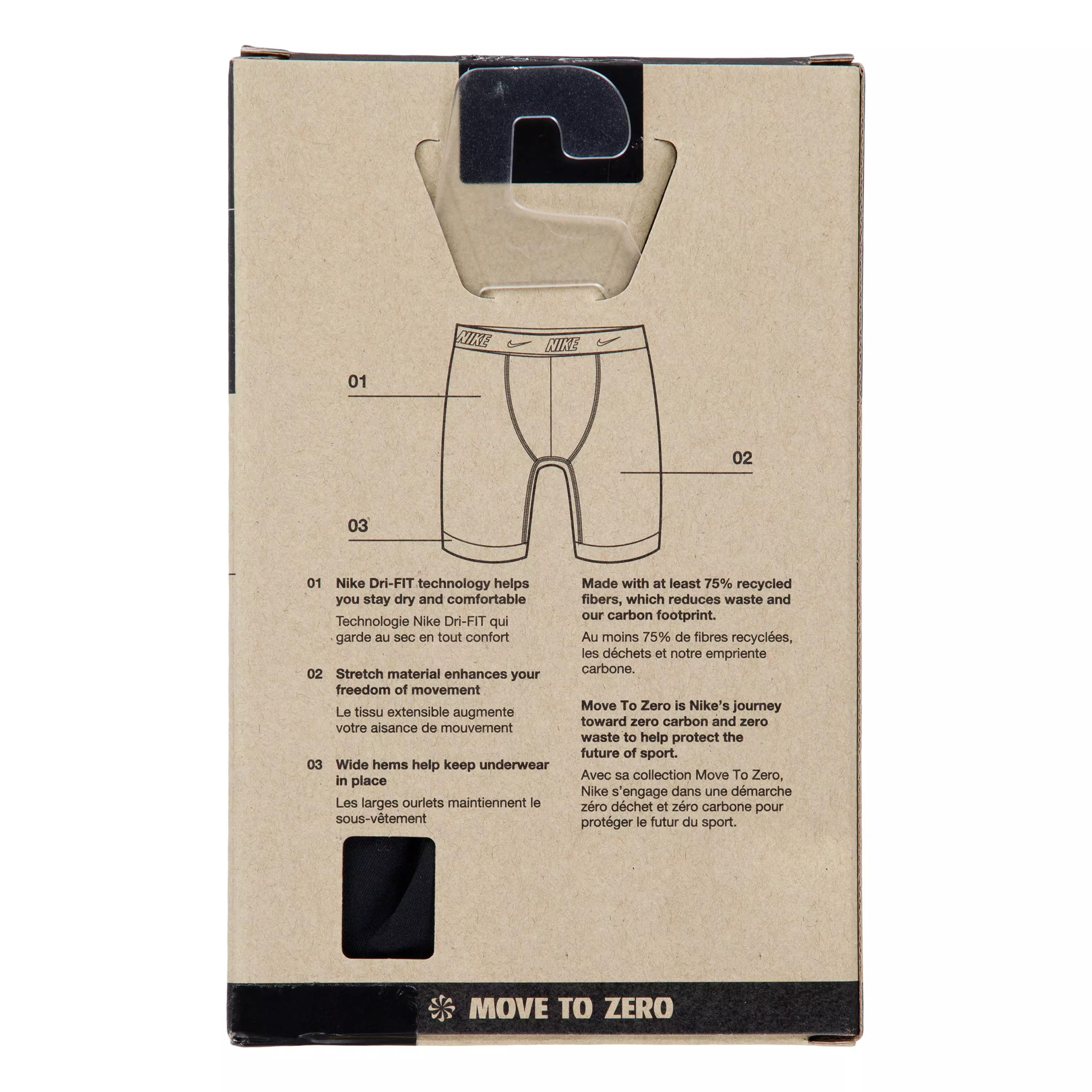 Nike Big Boys' Dri-FIT Printed Underwear-2PK - WHITE