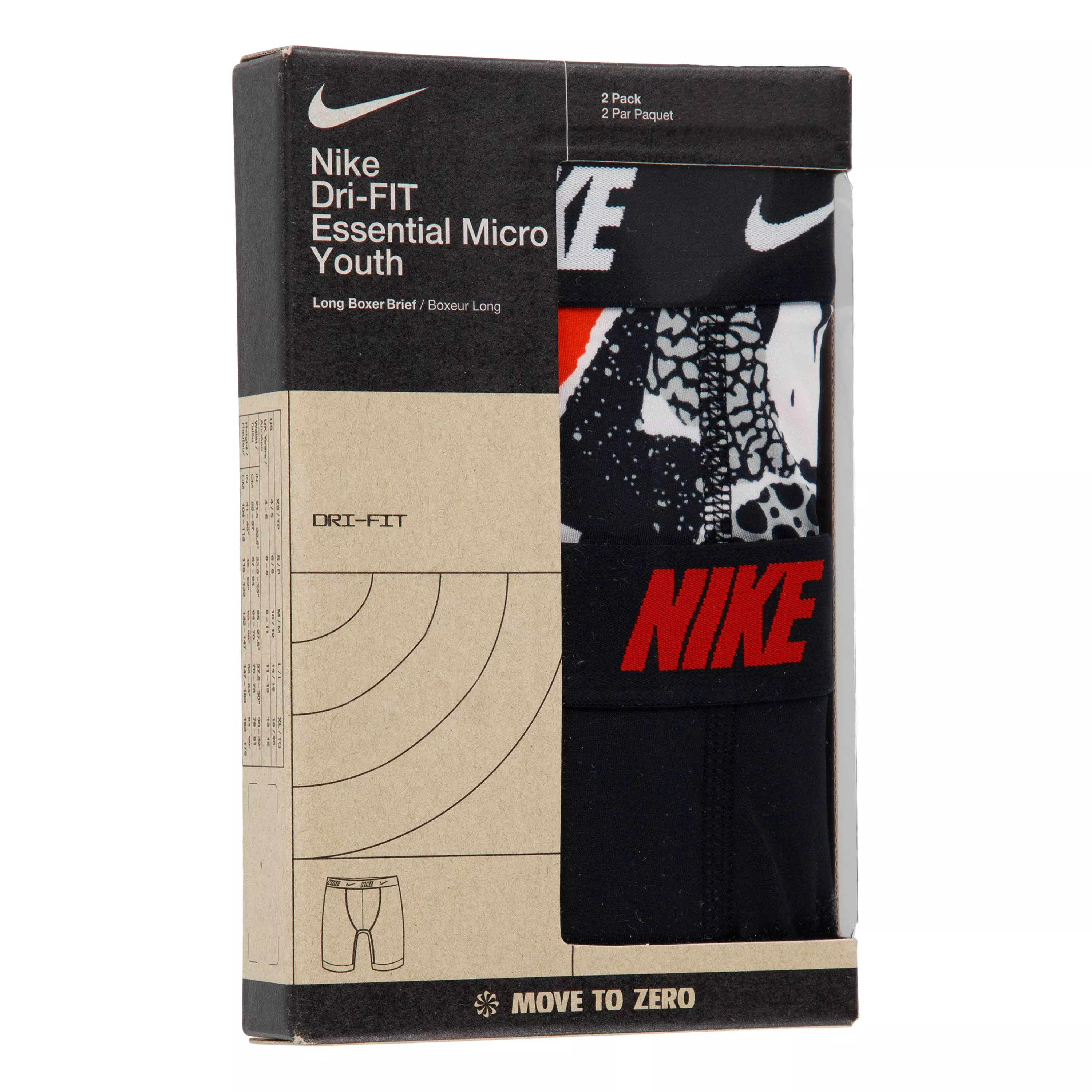 Nike Big Boys' Dri-FIT Printed Underwear (2 Pack) - RED