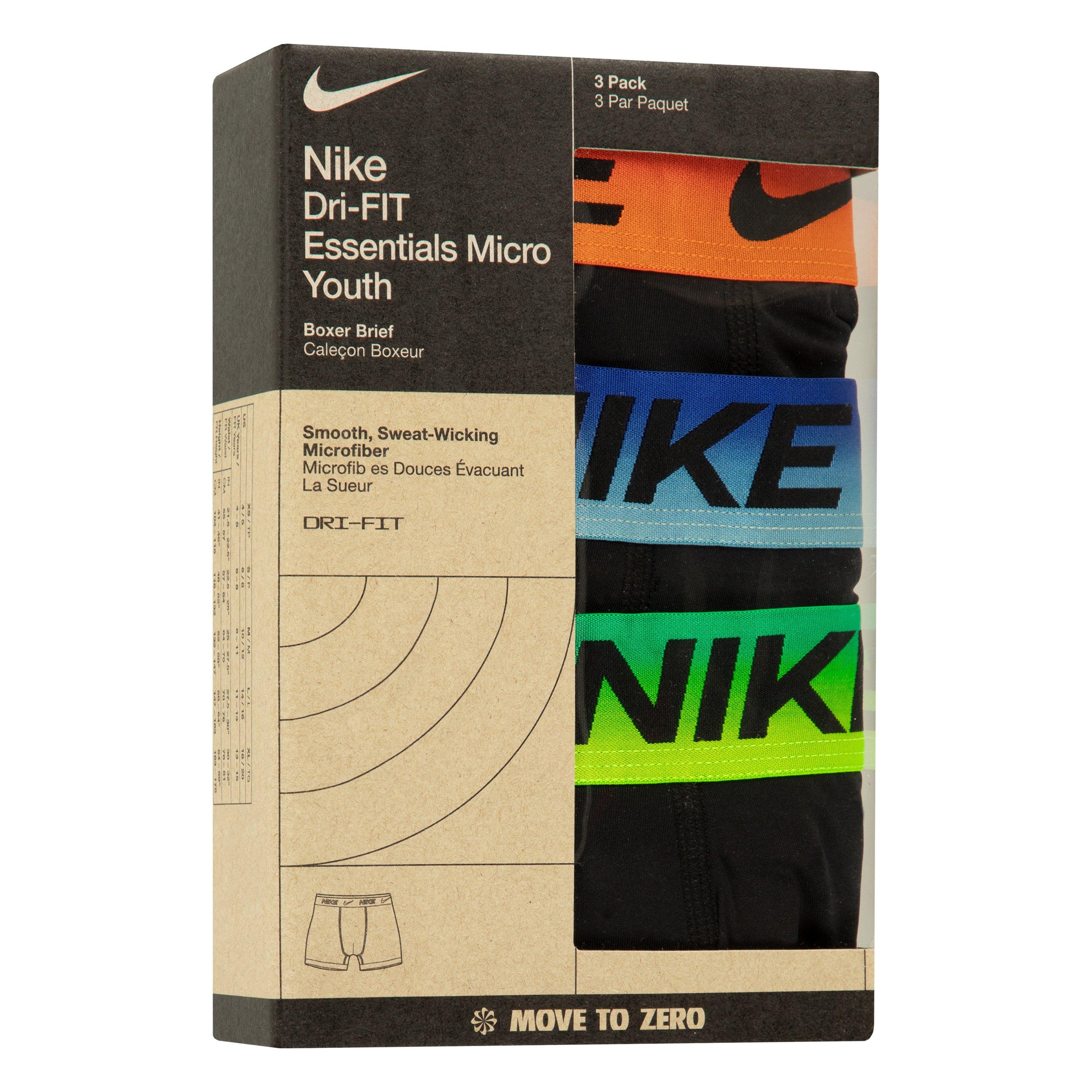 Nike Big Boys' Dri-FIT Printed Essentials Underwear-3PK