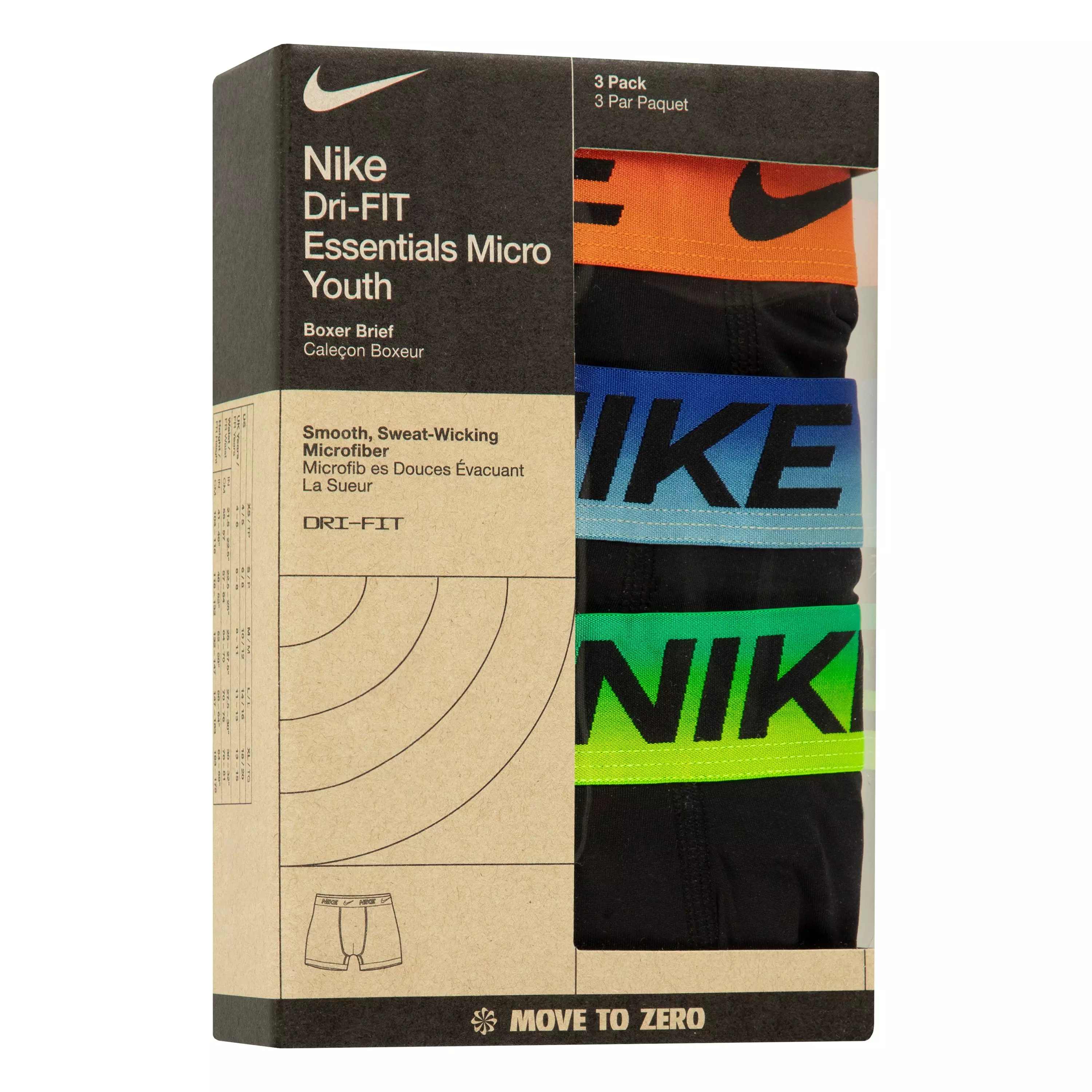 Nike Big Boys' Dri-FIT Printed Essentials Underwear-3PK - ROYAL