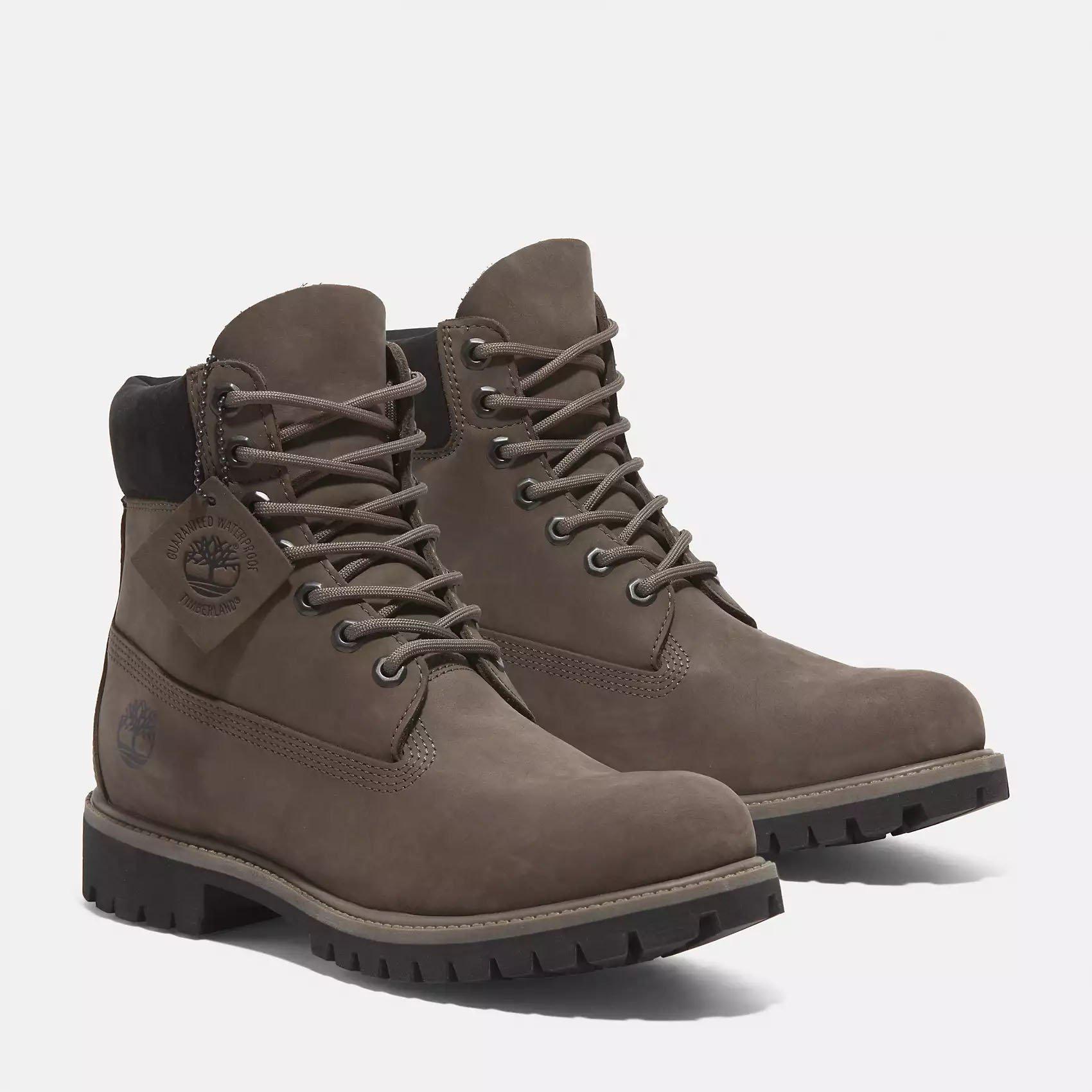 Timberland 6 Inch Premium Brown Nubuck Men s Waterproof Boot