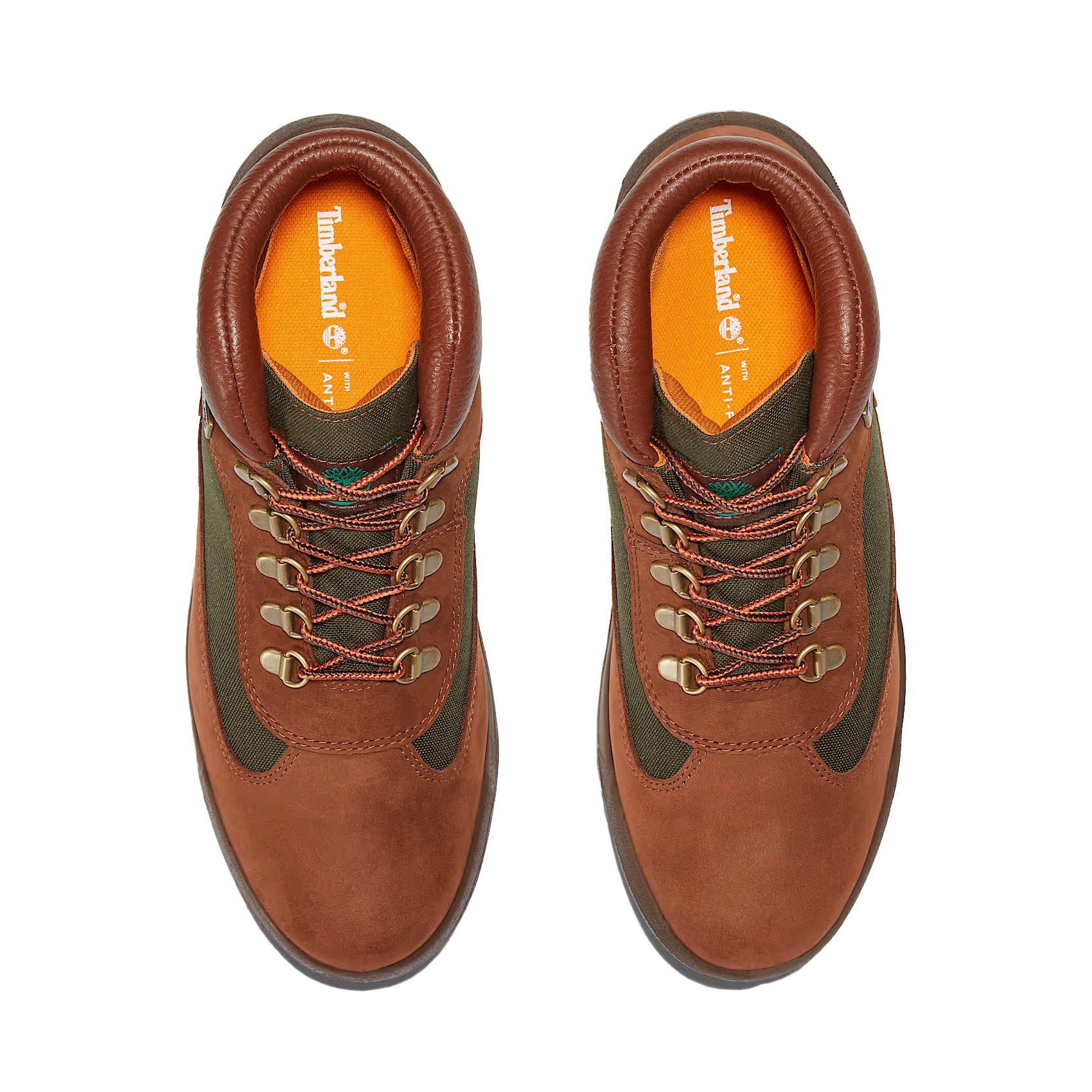 Timberland Field Mid Lace-Up "Brown/Green" Men's Waterproof Boot - BROWN/GREEN Thumbnail View 4