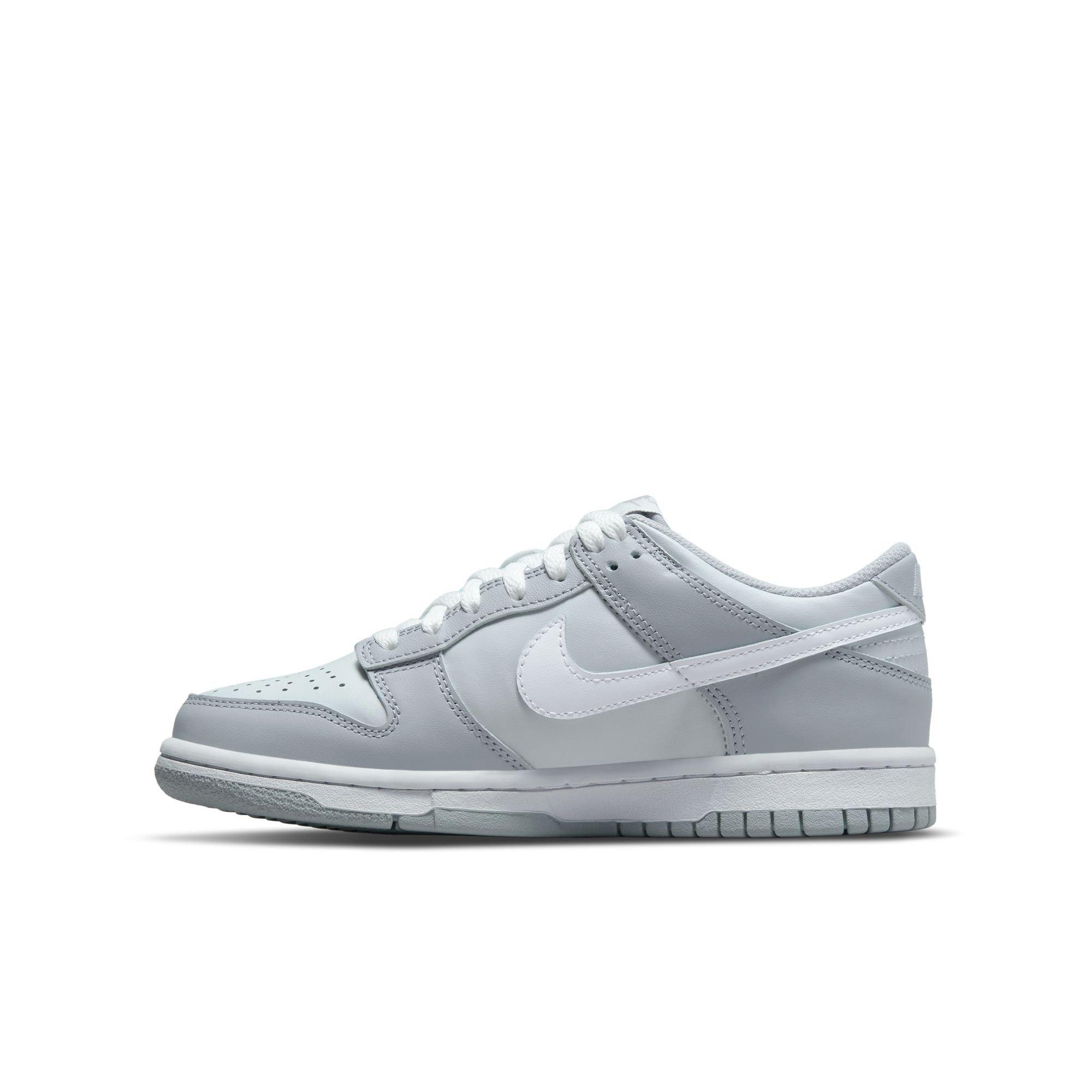 Nike Dunk Low Grade School Boys' "Pure Platinum/White/Wolf Grey" Shoe
