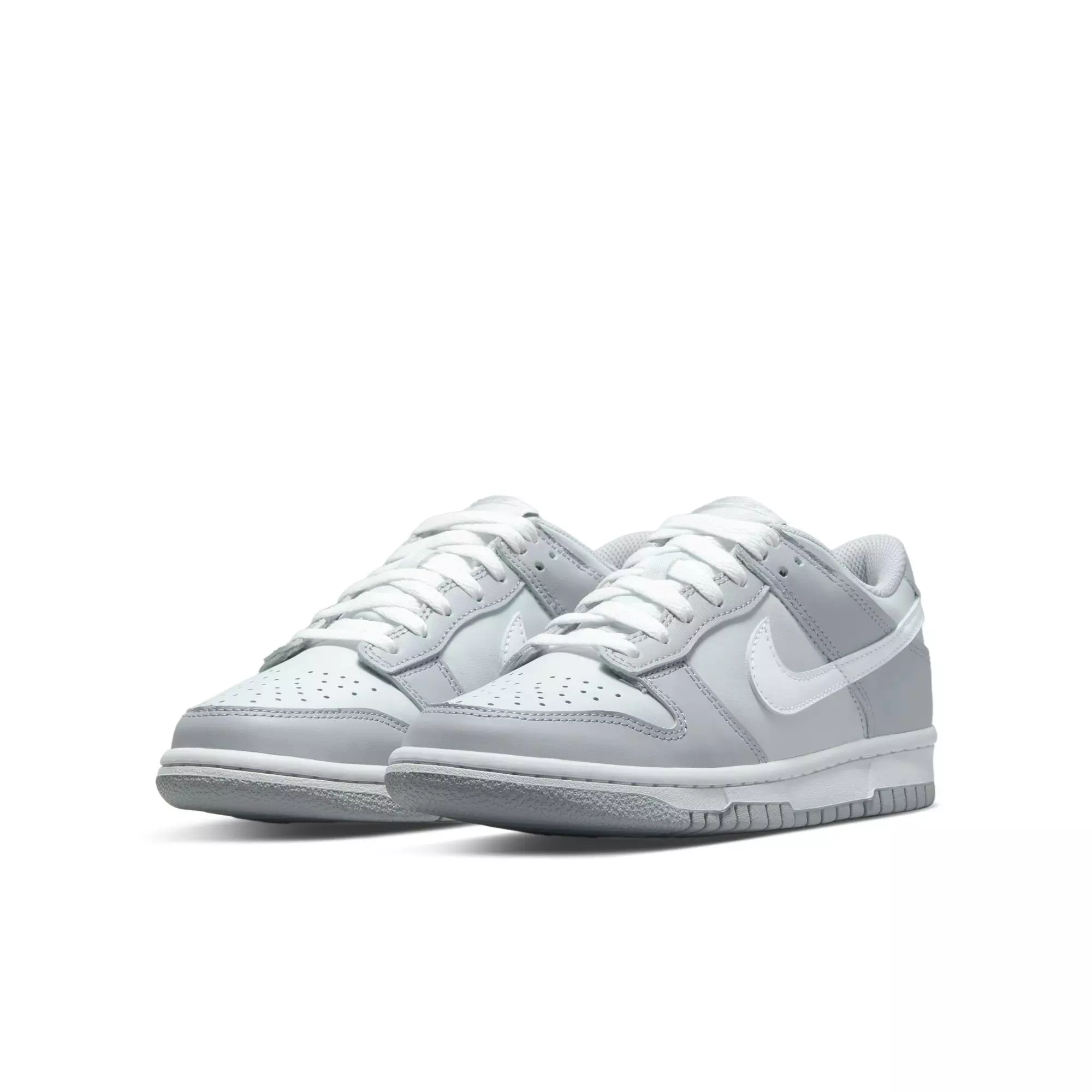 Nike Dunk Low "Pure Platinum/White/Wolf Grey" Grade School Boys' Shoe - GREY