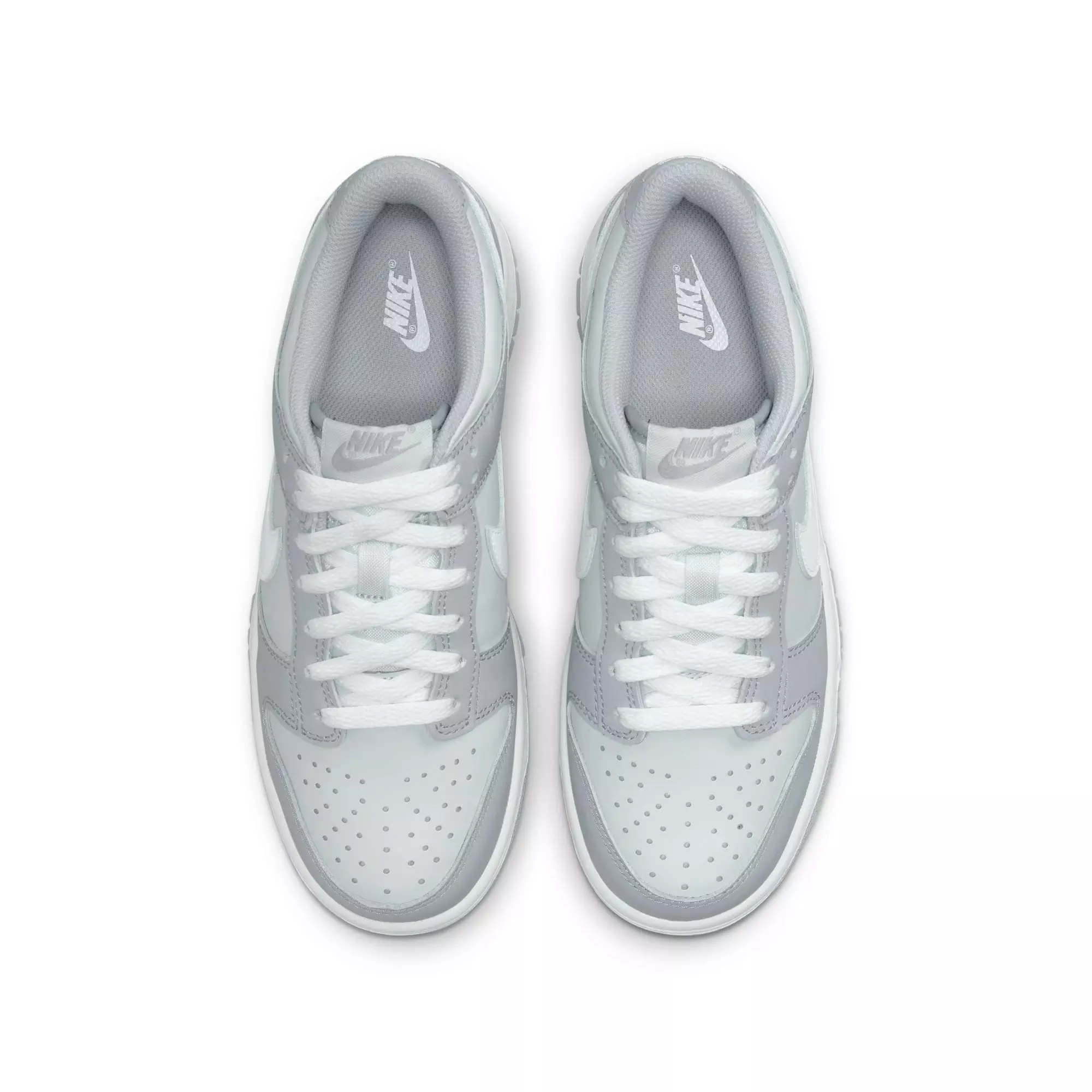 Nike Dunk Low "Pure Platinum/White/Wolf Grey" Grade School Boys' Shoe - GREY