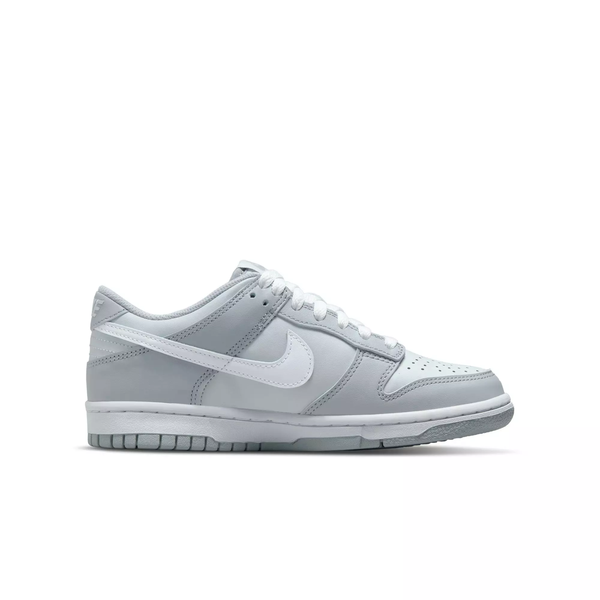 Nike Dunk Low "Pure Platinum/White/Wolf Grey" Grade School Boys' Shoe - GREY