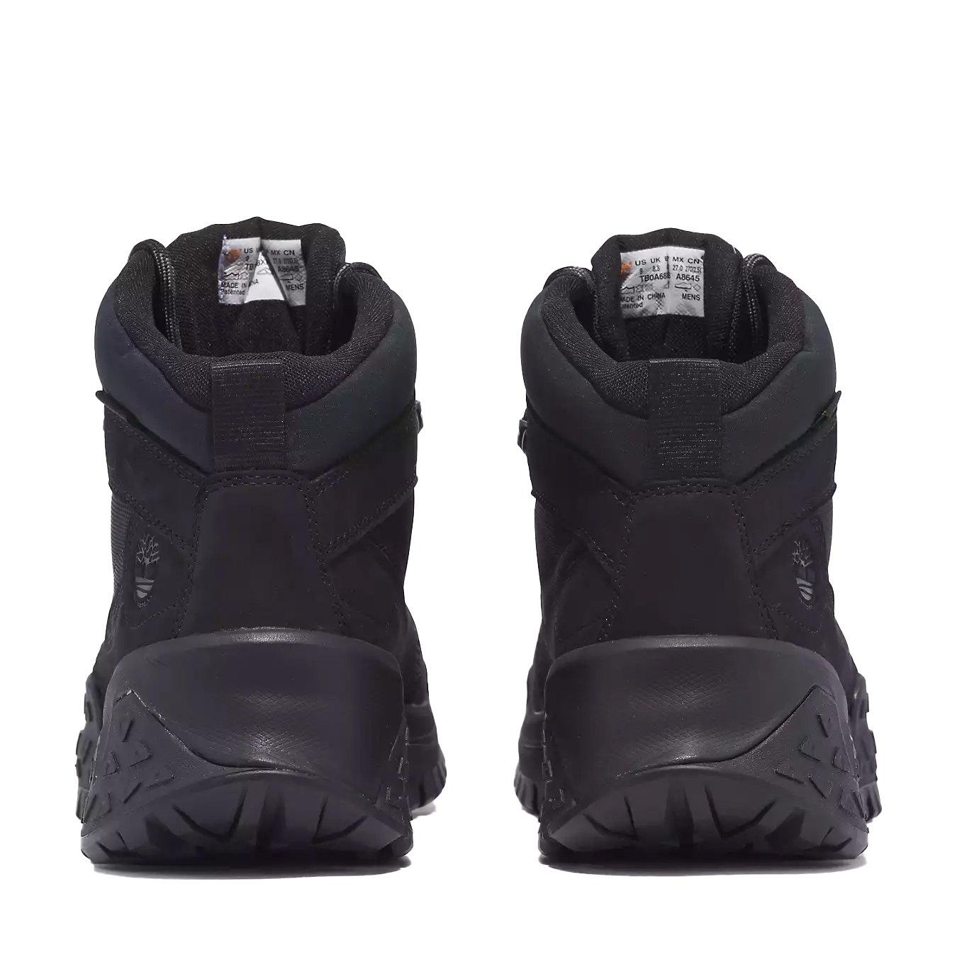 Timberland Motion Scramble Mid "Black Nubuck" Men's Waterproof Boot - BLACK Thumbnail View 4