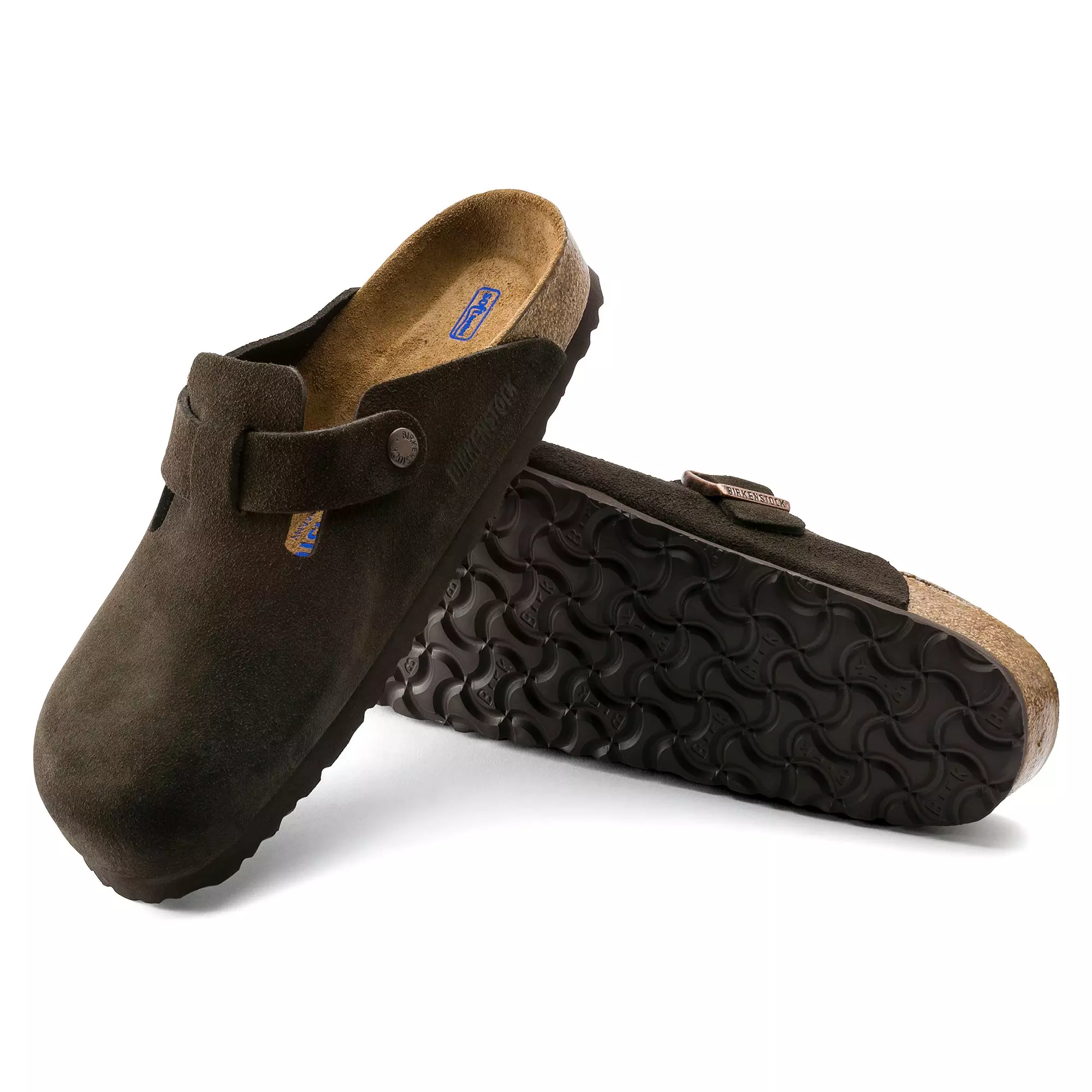 Birkenstock Boston Soft Suede "Mocha" Unisex Sandal - BROWN