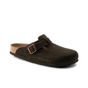 Birkenstock Boston Soft Suede "Mocha" Unisex Sandal - BROWN