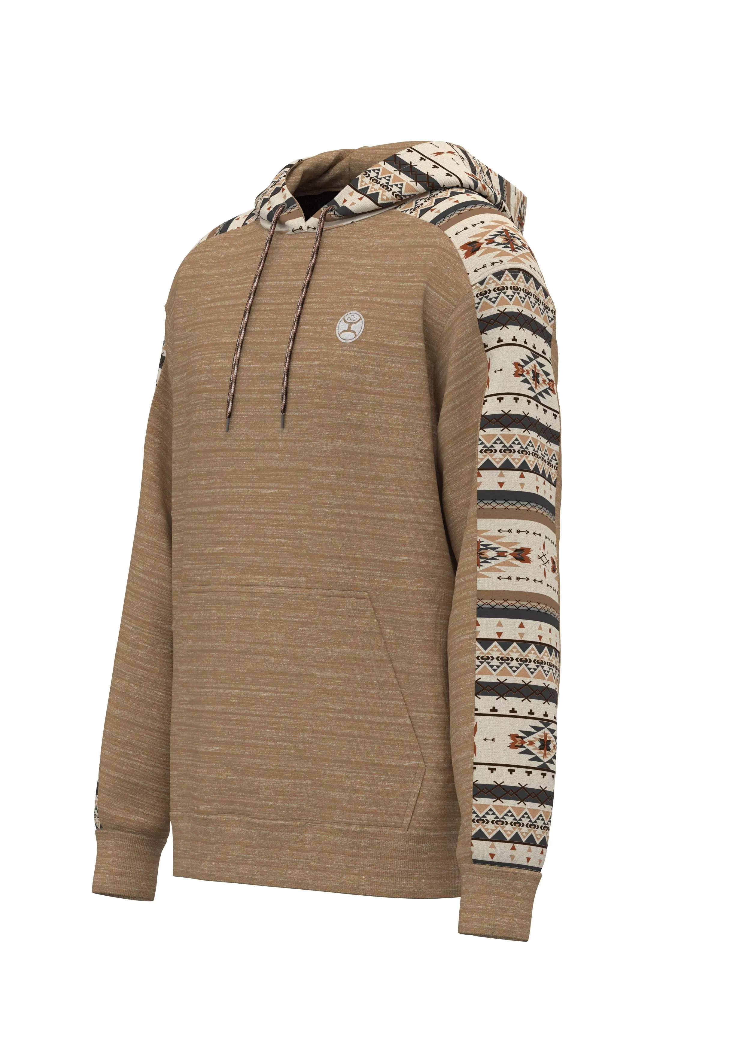 Hooey Men's The Canyon Aztec Hoodie - Brown - LT BROWN