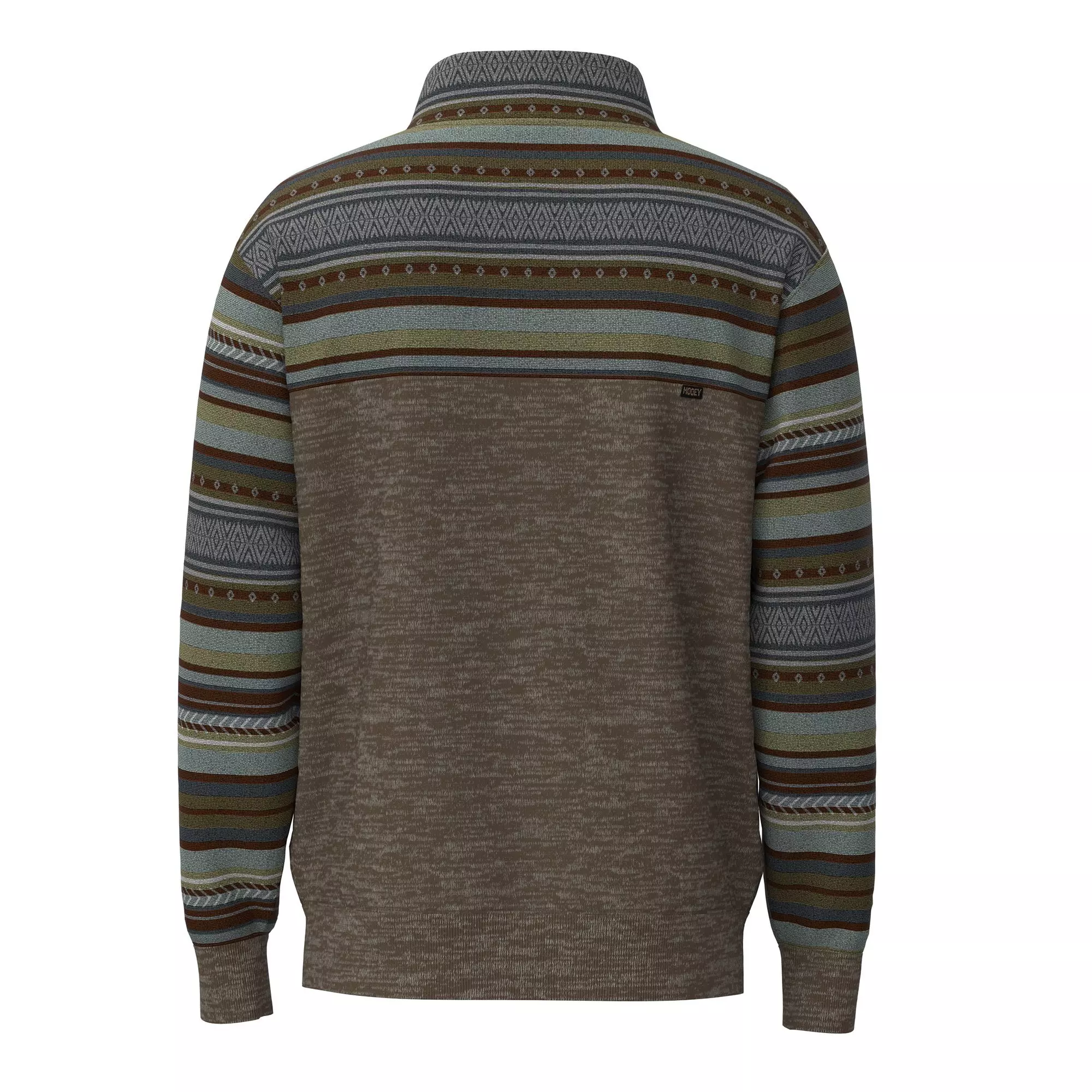 Hooey Men's Stevie Aztec Pullover - Green - BROWN