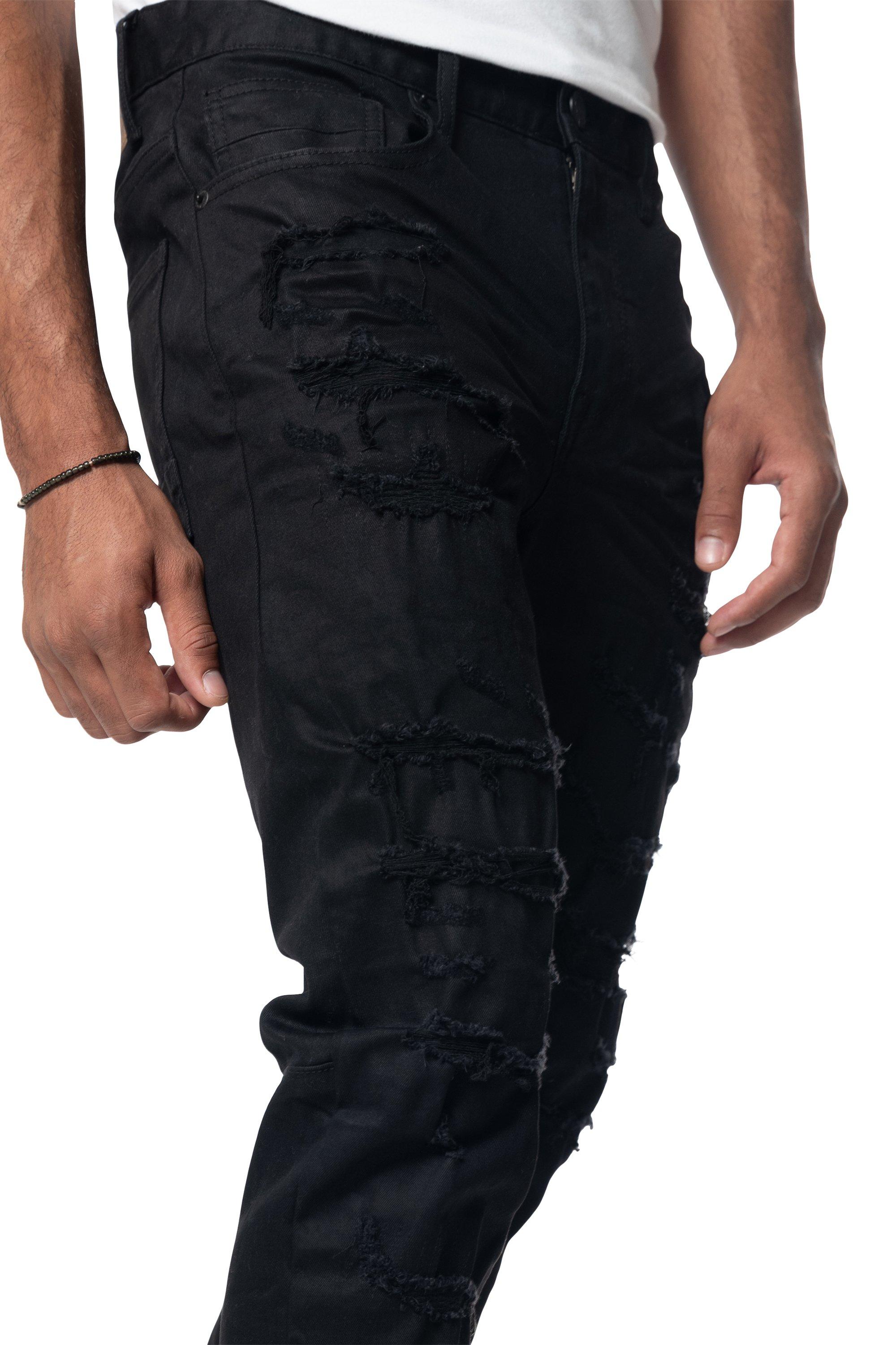 Grindhouse Heavy Rip N Repair Men's Jet Black Jeans