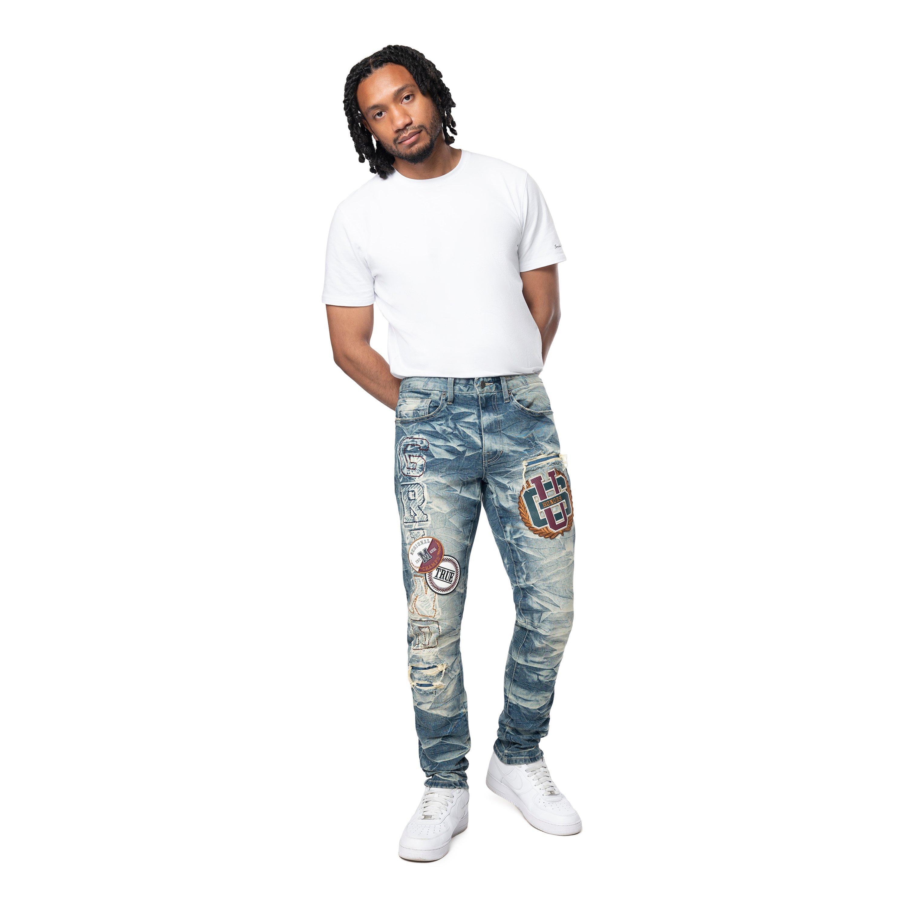 Grindhouse Varsity Slim Fit Men's Alley Blue Jeans