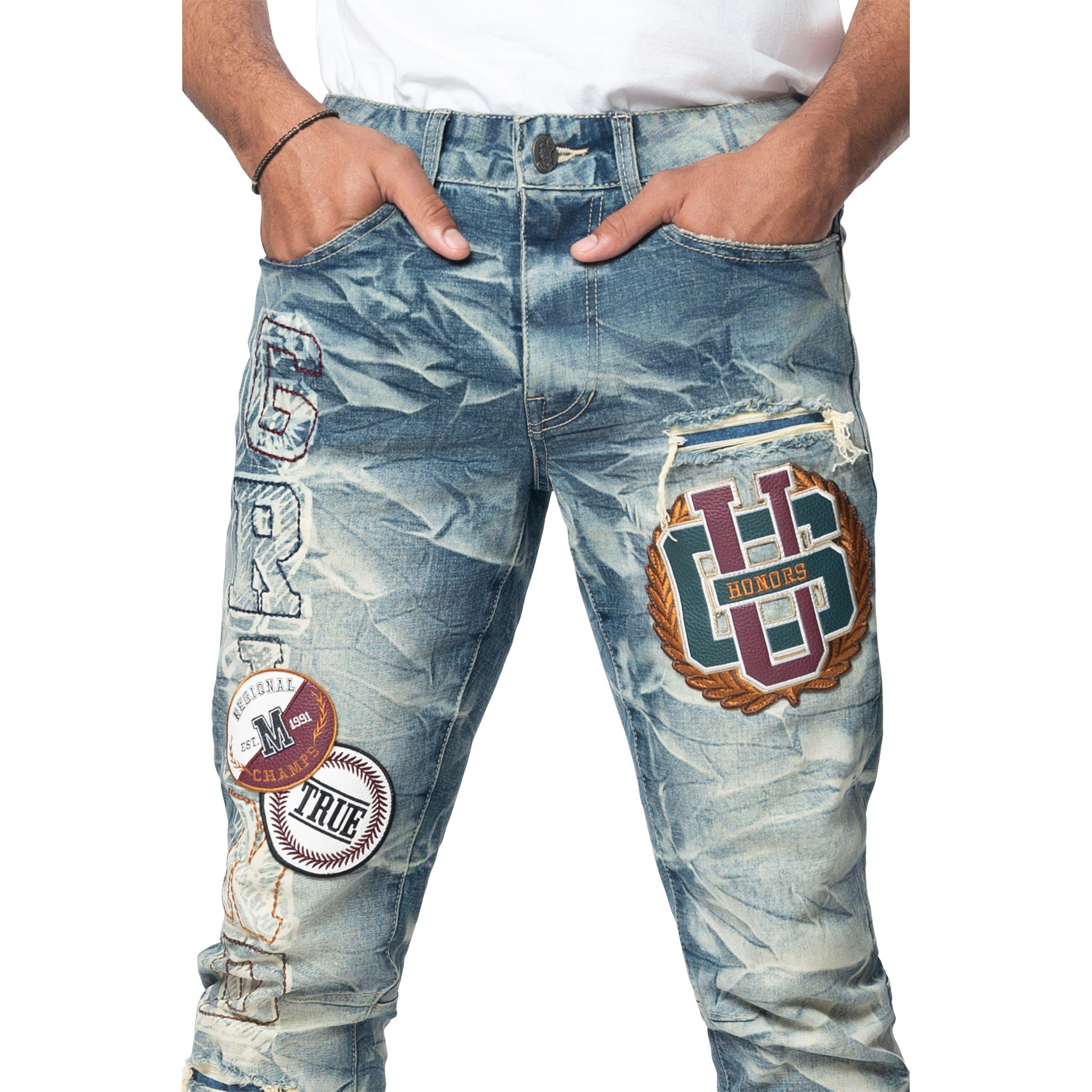 Grindhouse Varsity Slim Fit Men's Alley Blue Jeans