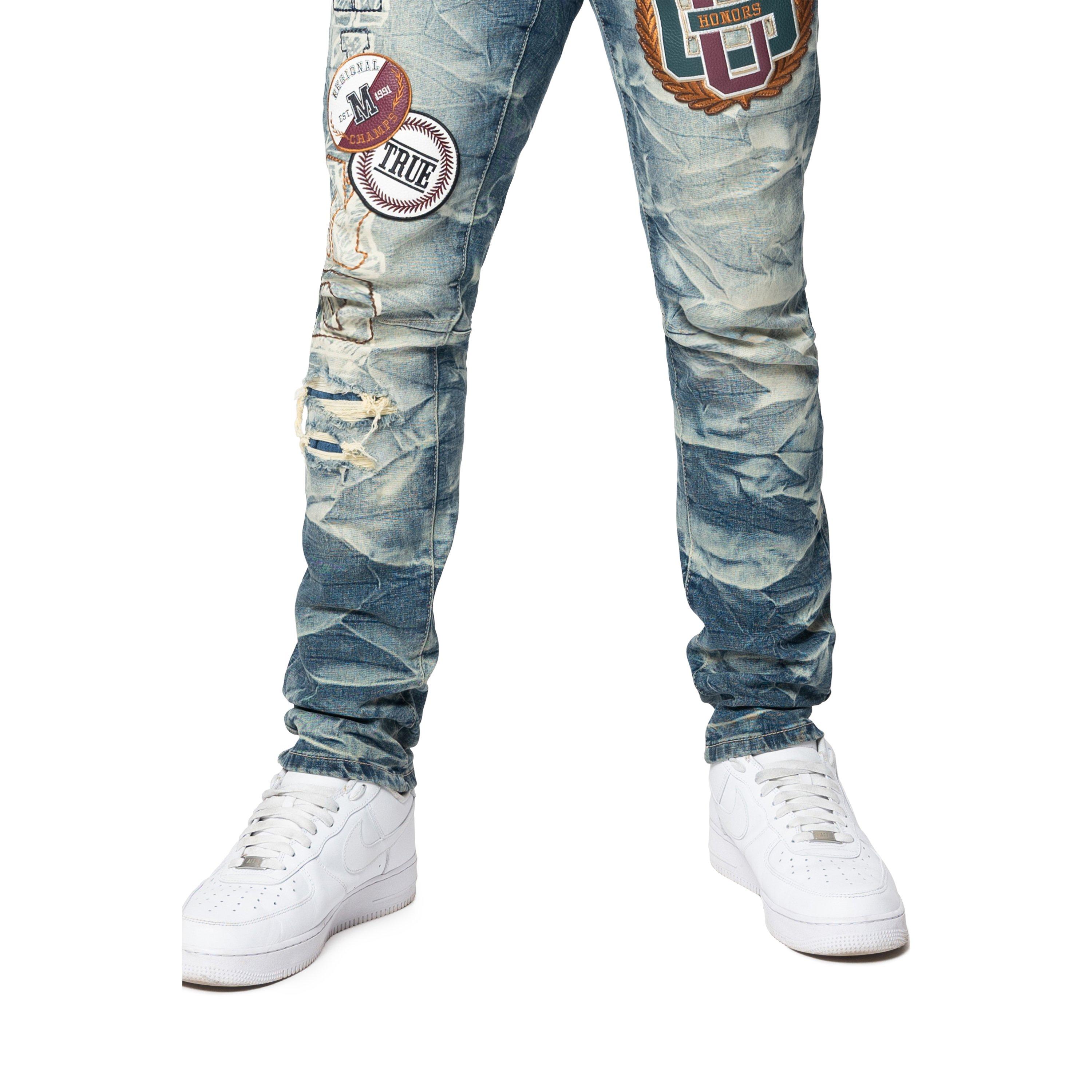 Grindhouse Varsity Slim Fit Men's Alley Blue Jeans