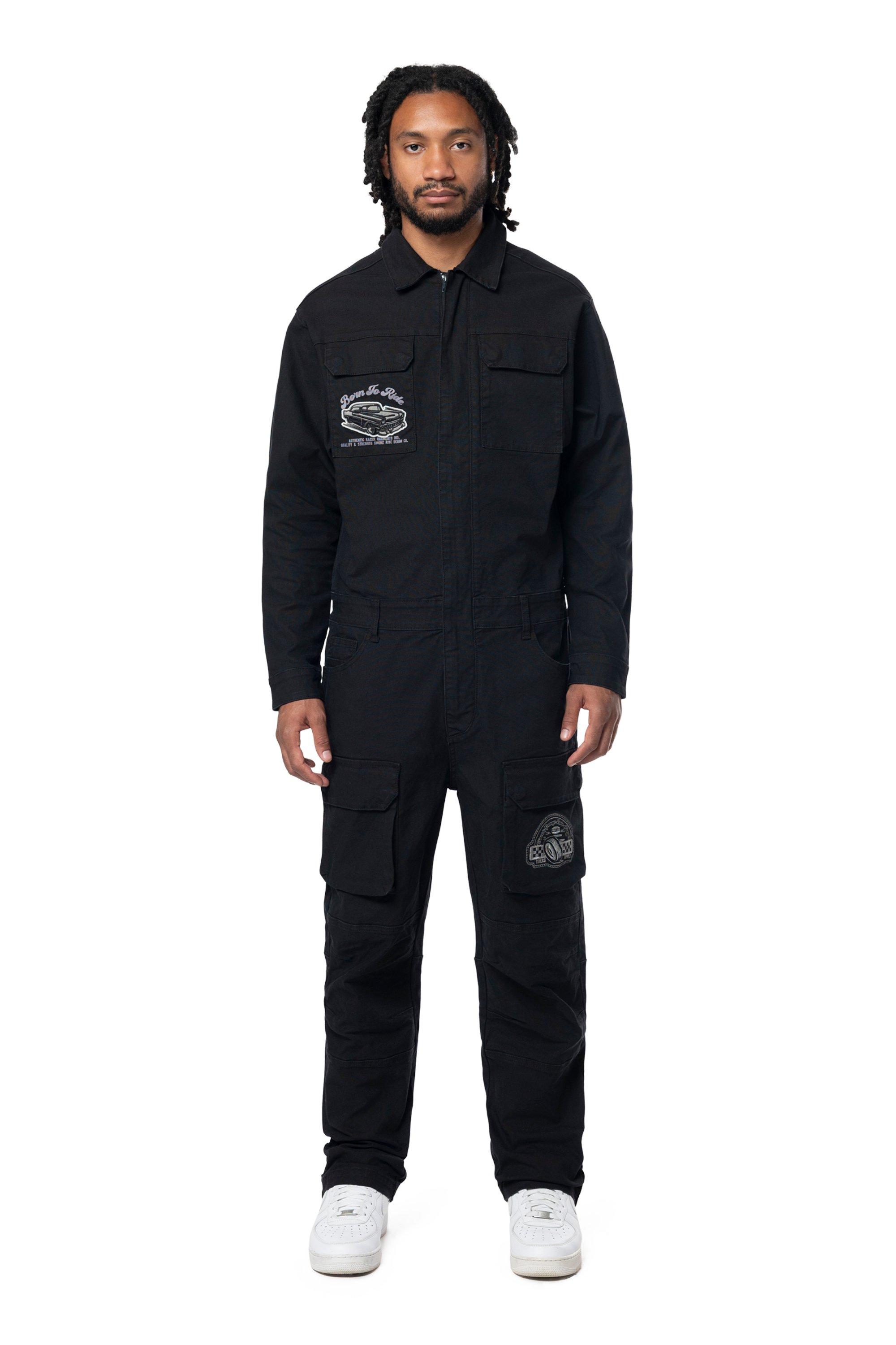 Grindhouse Twill Utility Men's Black Coveralls - BLACK