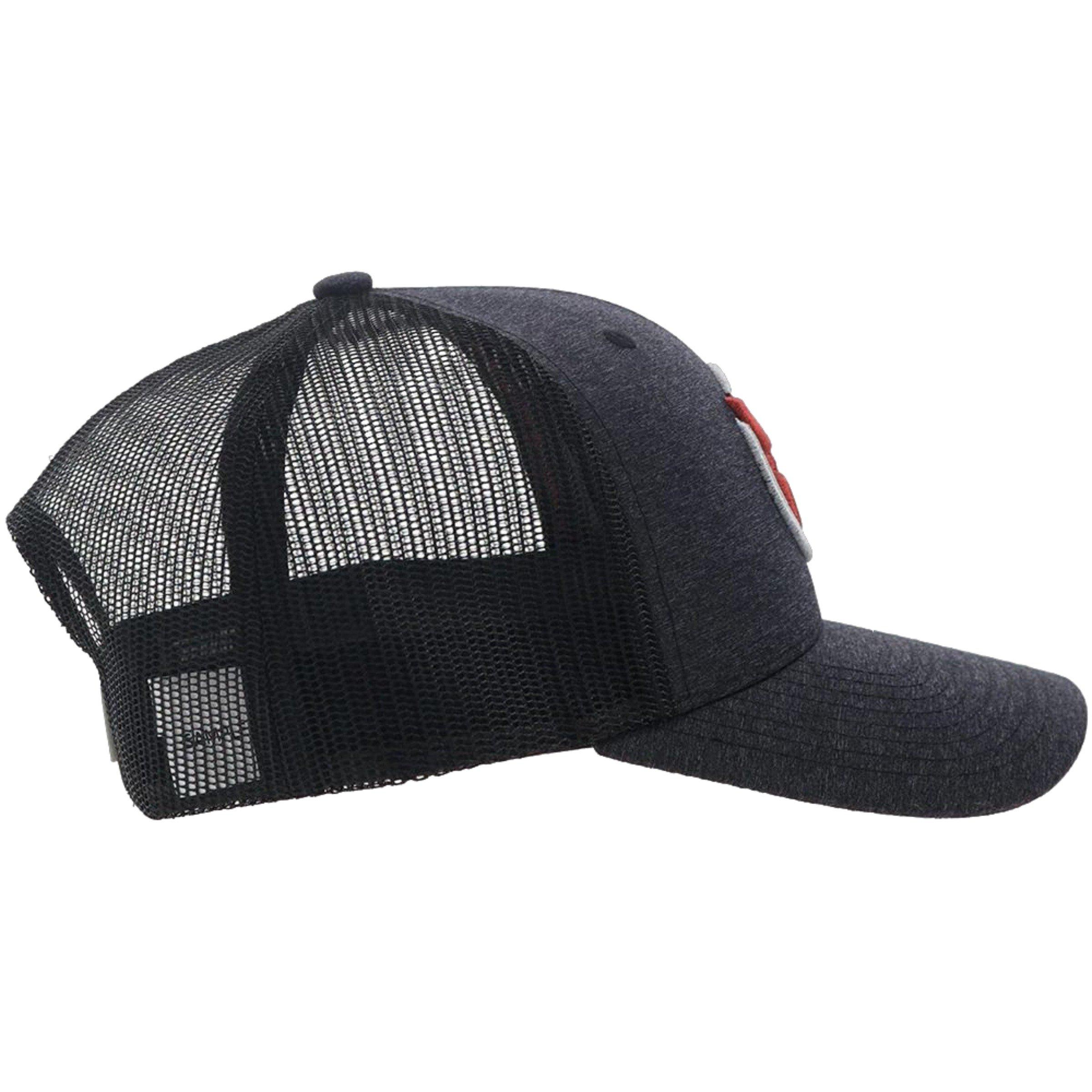 Hooey Strap Roughy Hat Adjustable - Black - GREY/RED Thumbnail View 2
